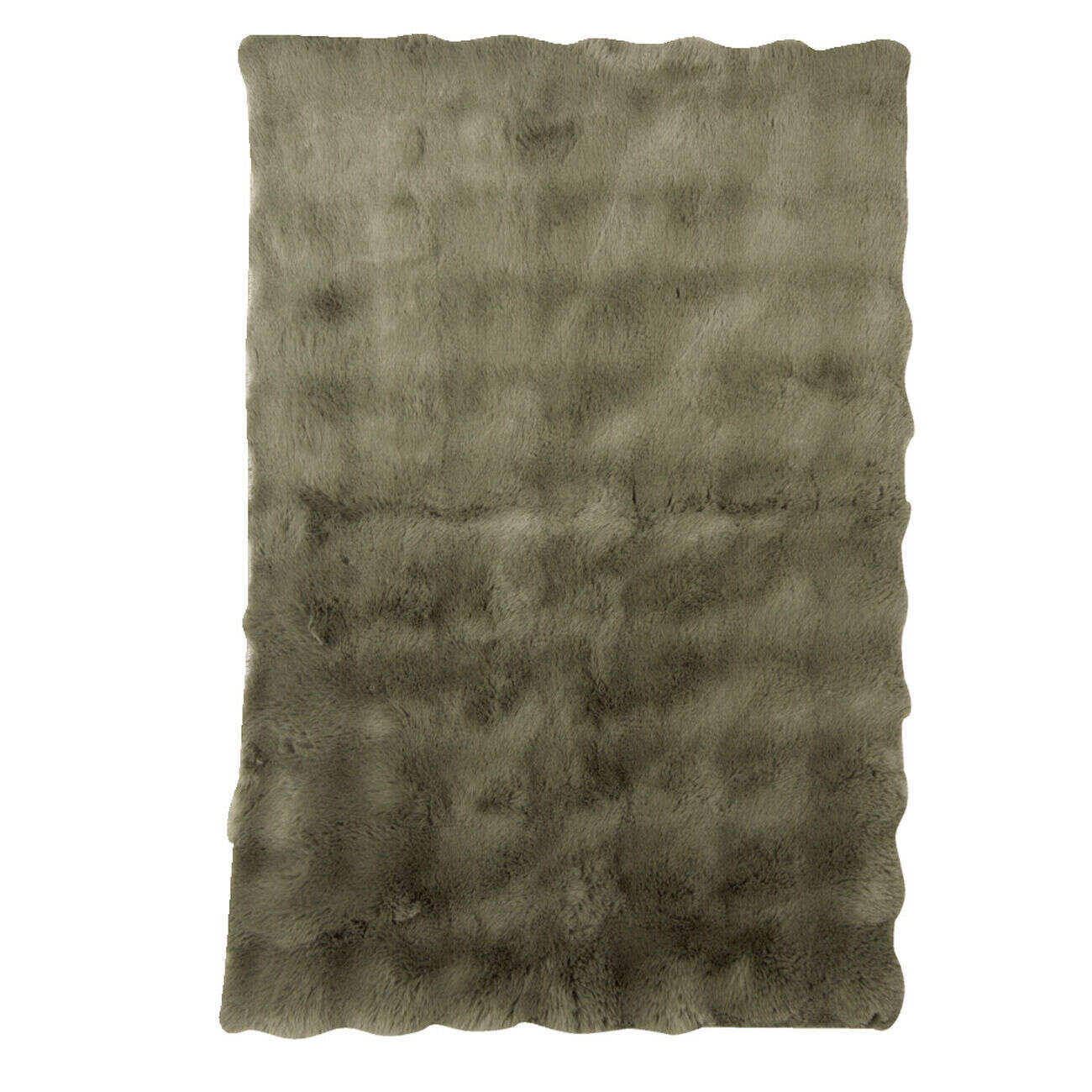 Tapis fausse fourrure rectangulaire relief bulle 60x90cm - 5 modèles