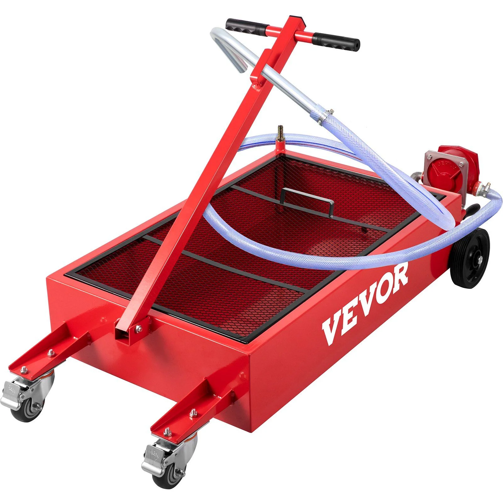 Large 20 Gallon Oil Drain Pan 76L Capacity, Includes Pump, Hose Swivel Wheels, Low Profile Oil Change Tank for Cars, SUVs, Trucks - Image 2