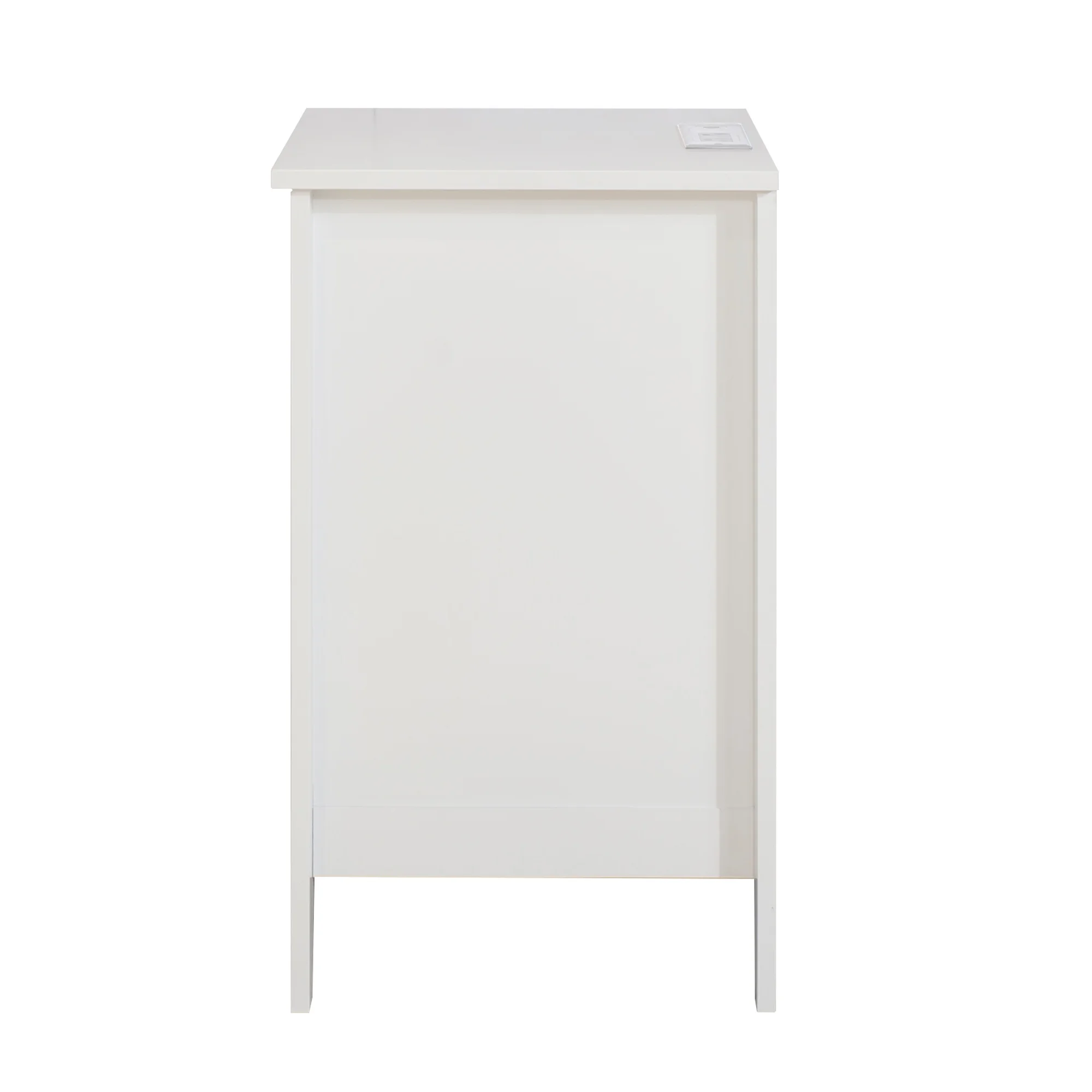 Modern White 3 Drawer Nightstand Set of 2 with USB Ports Power Outlets for Bedrooms,Adult(White(2Pcs)) - Image 6