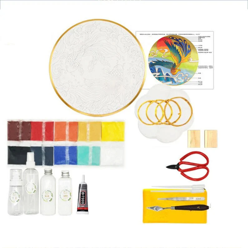 Phoenix, DIY Cloisonne Filigree Enamel Painting Kit, with Tutorial& All Tools
