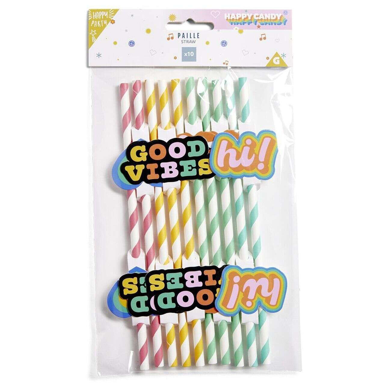 Paille thème candy x10