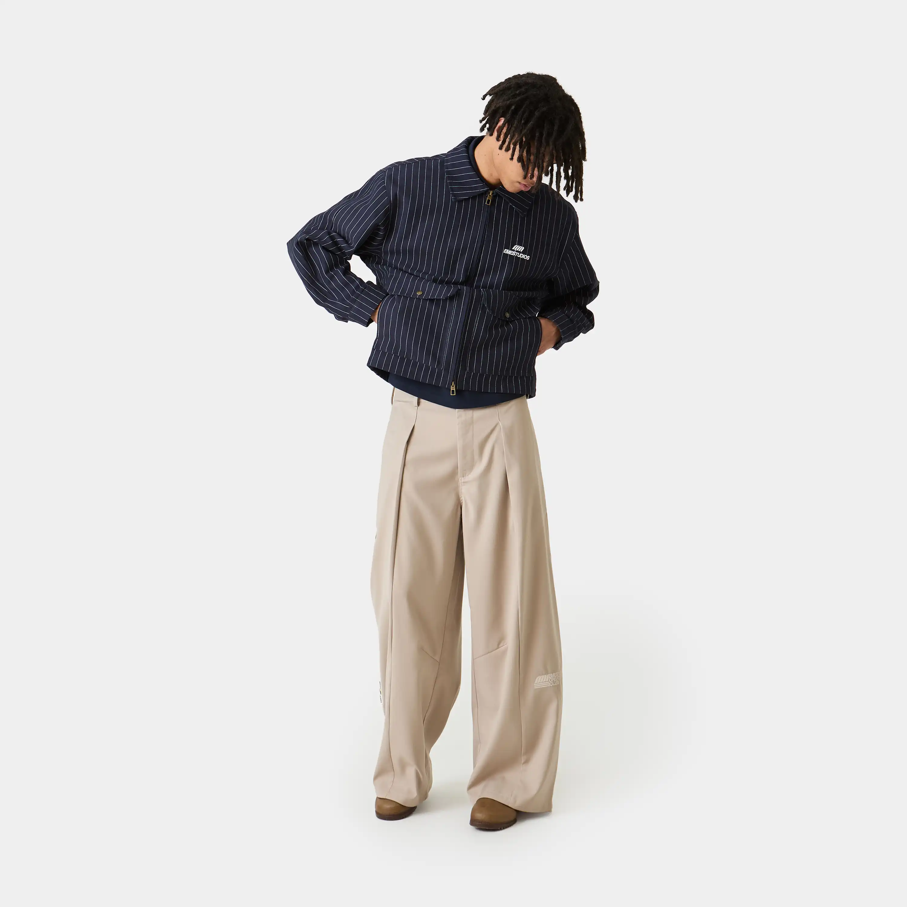 Siroq Striped Navy Jacket