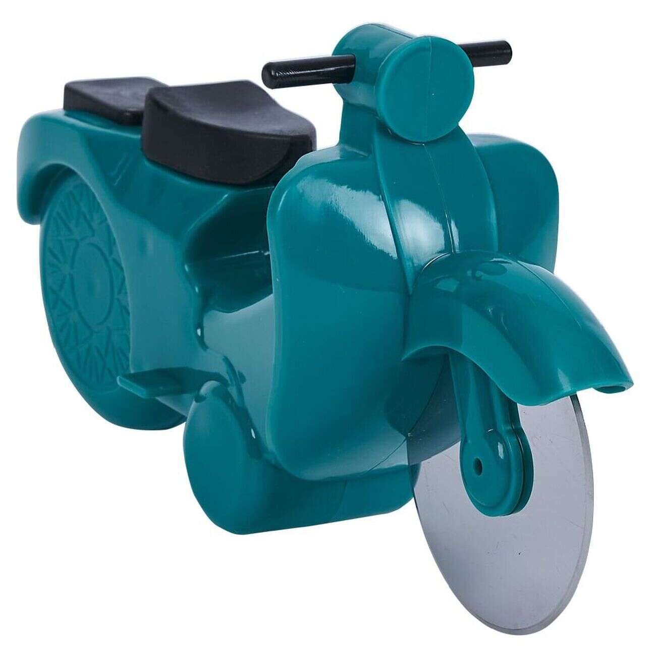 Roulette à pizza forme scooter rouge ou bleu