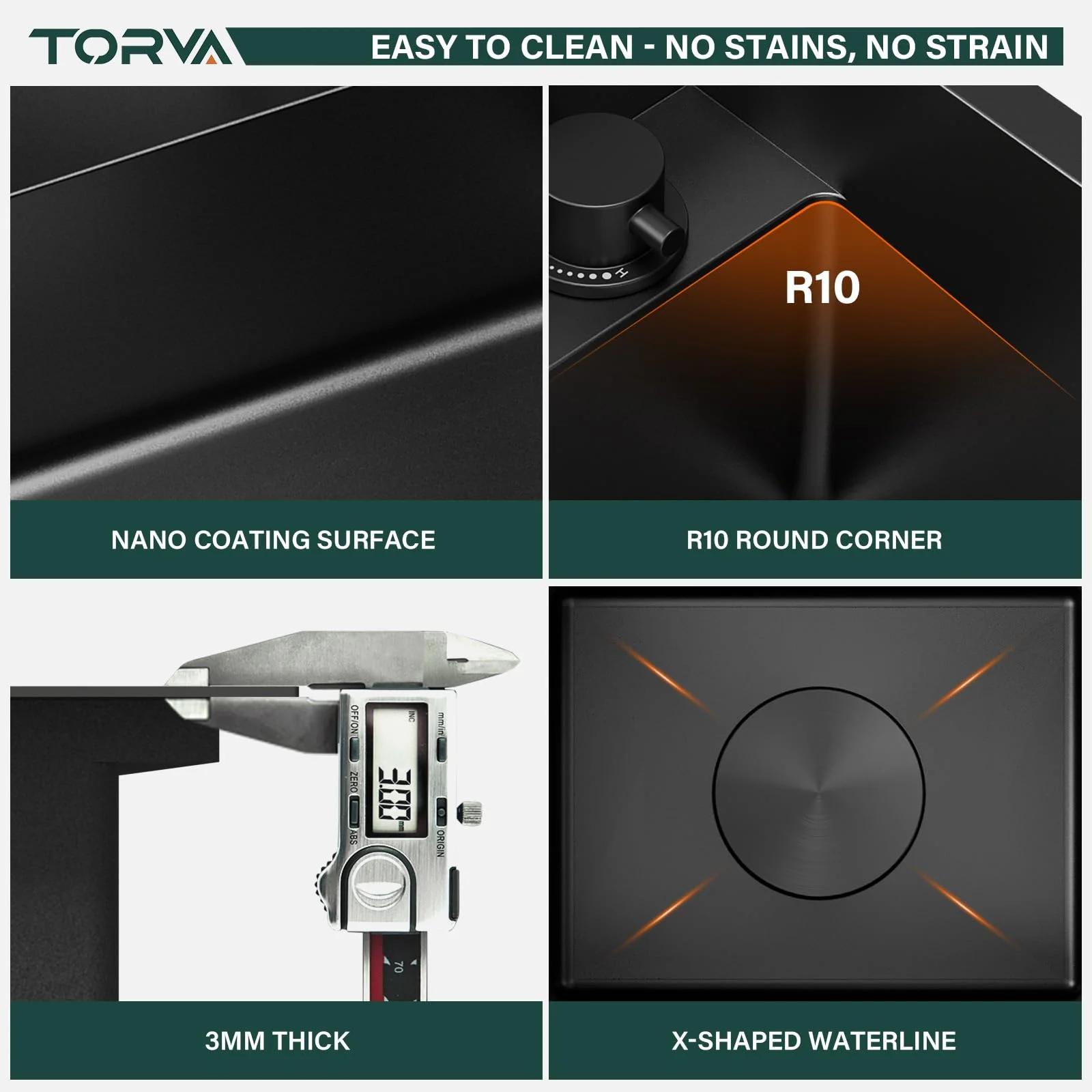 RV Kitchen Sink, 13 x 15 x 7 Inch Undermount Bar Sink 16 Gauge Stainless Steel Single Bowl Sink with Foldable Faucet Cutting Board, Dark Grey - Image 6