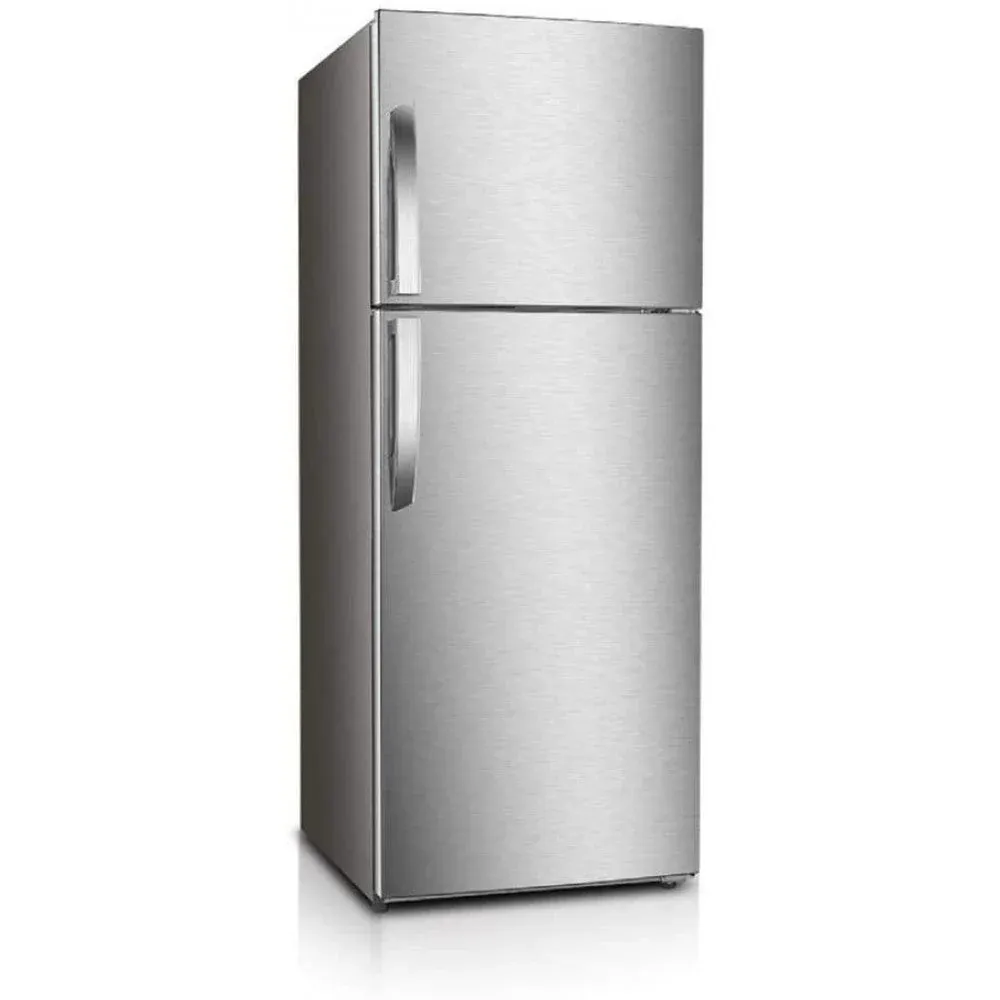 Réfrigérateur haut de gamme 7,1 pi³ à congélateur supérieur sans givre, aspect acier inoxydable