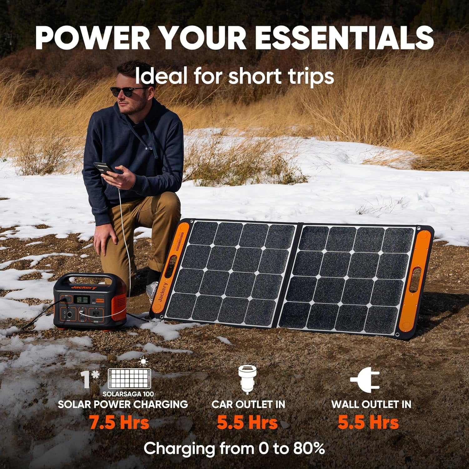 Portable Power Station Explorer 500, 500W Continuous/1000W Peak Portable Power Stations(E500) Image 2