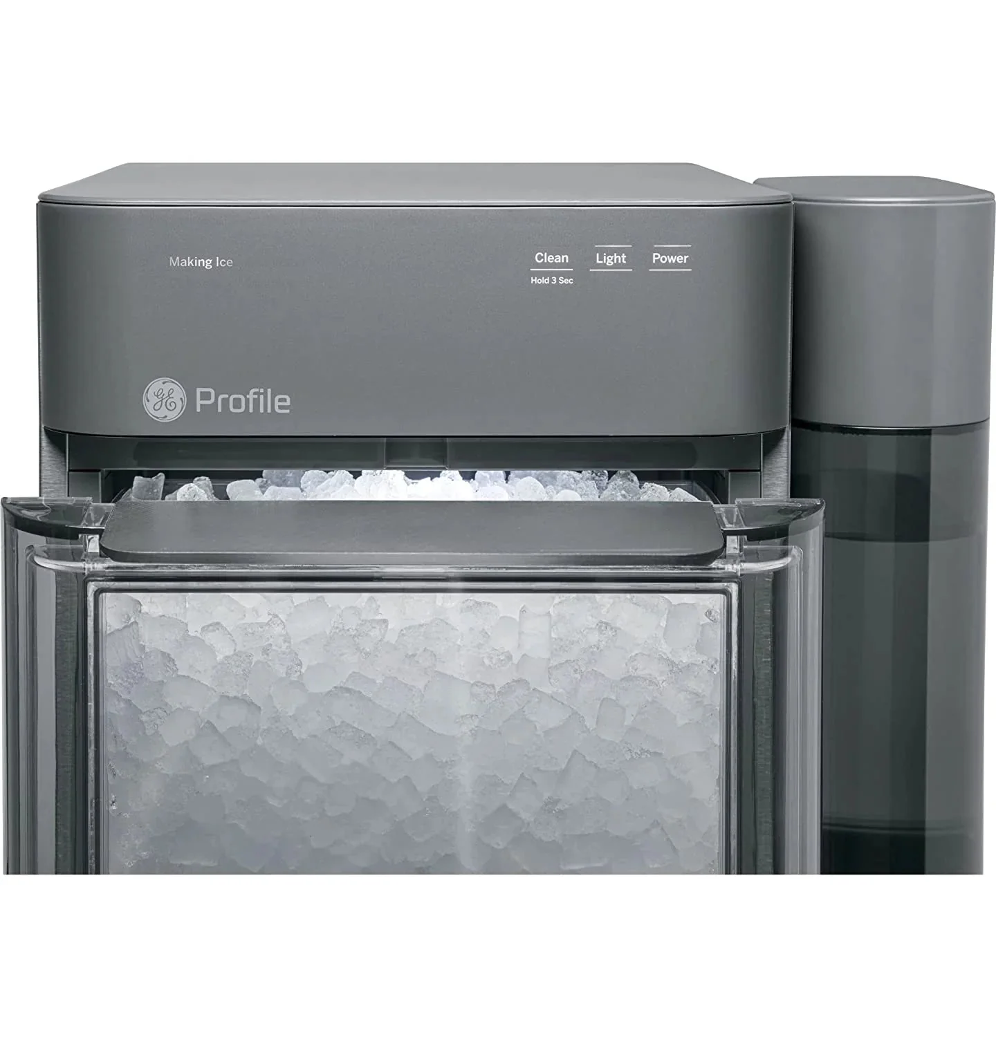 2.0 Countertop Nugget Ice Maker | Ice Machine with Wifi Connectivity | Smart Home Kitchen Essentials | Black Stainless