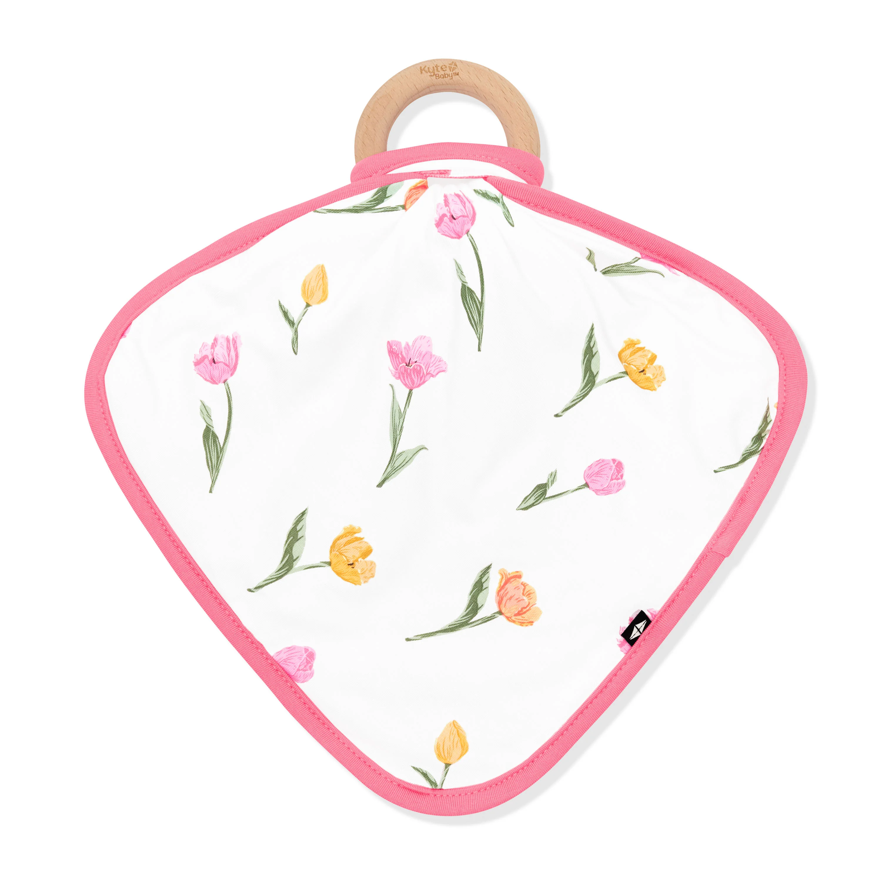 Lovey in Tulip with Removable Wooden Teething Ring