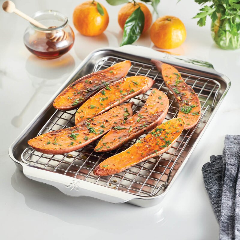 Ovenbond plate med avkjølingsrist 24x39 cm