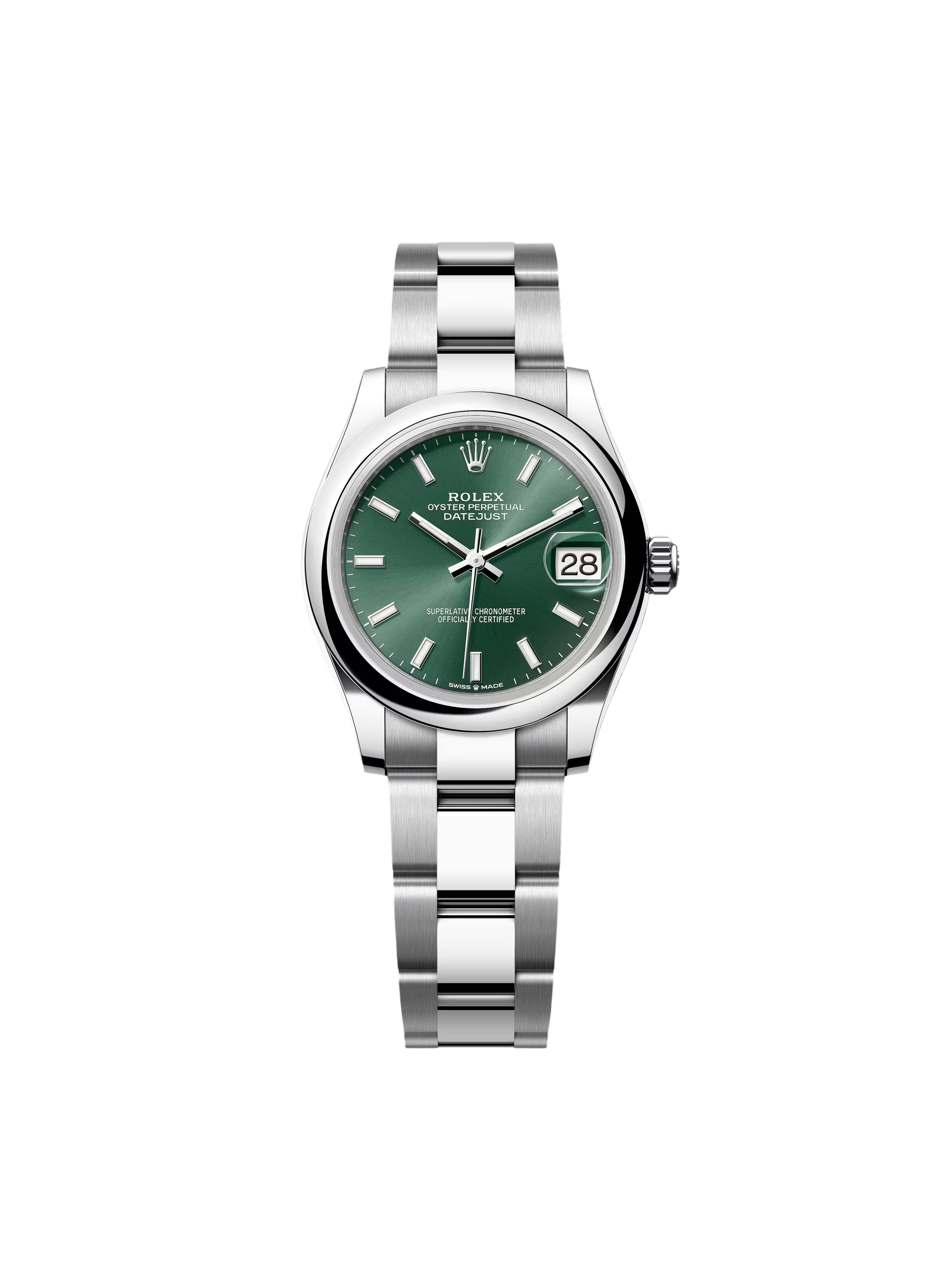 【Super Clone】RLX Datejust m278240-0011/0012 31mm Green Stick Domed Bezel Oyster Oystersteel