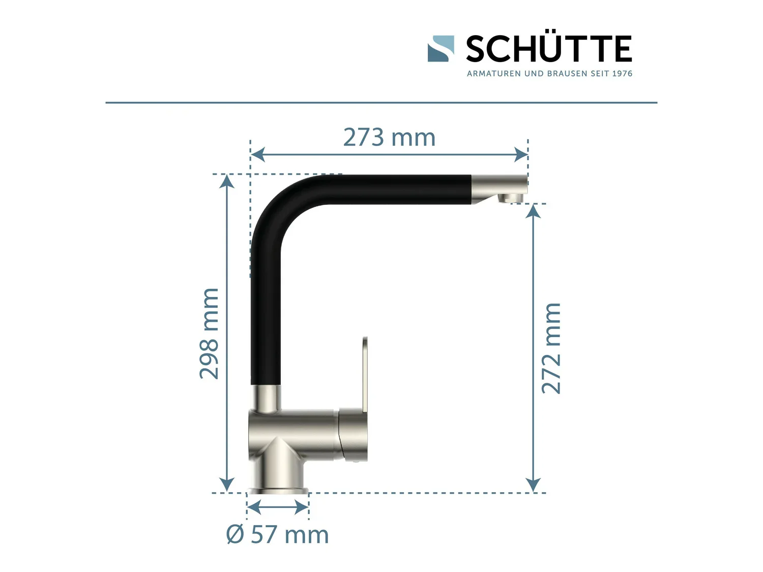 Schtte Mitigeur robinet de cuisine RIO, avec bec rtractable
