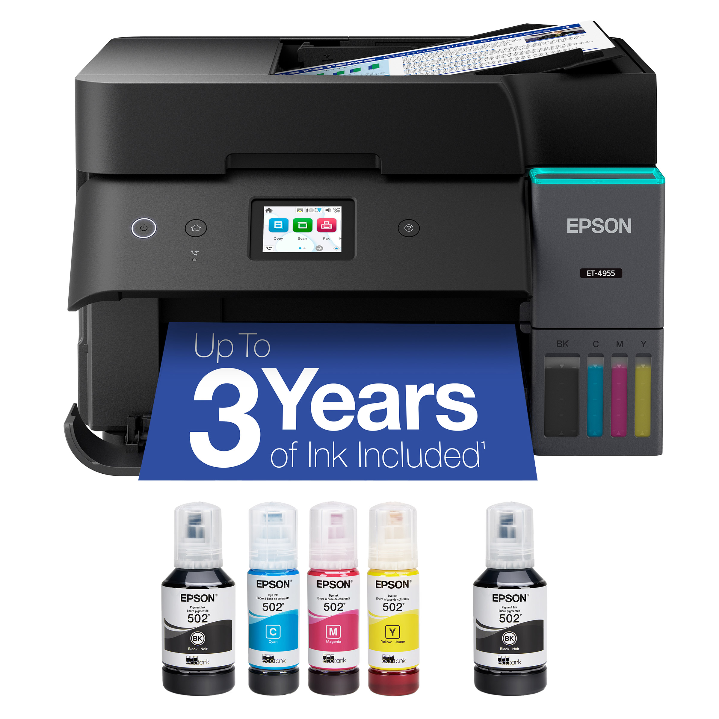 EcoTank ET-4955 Wireless All-in-One Color Supertank Printer