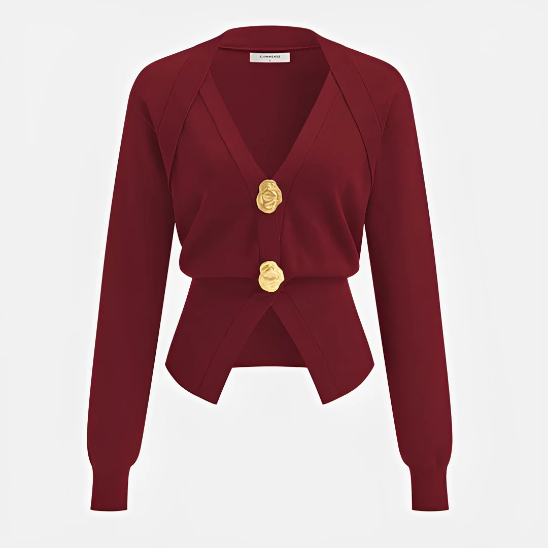 Kisha - Cardigan Élegant au Col en V