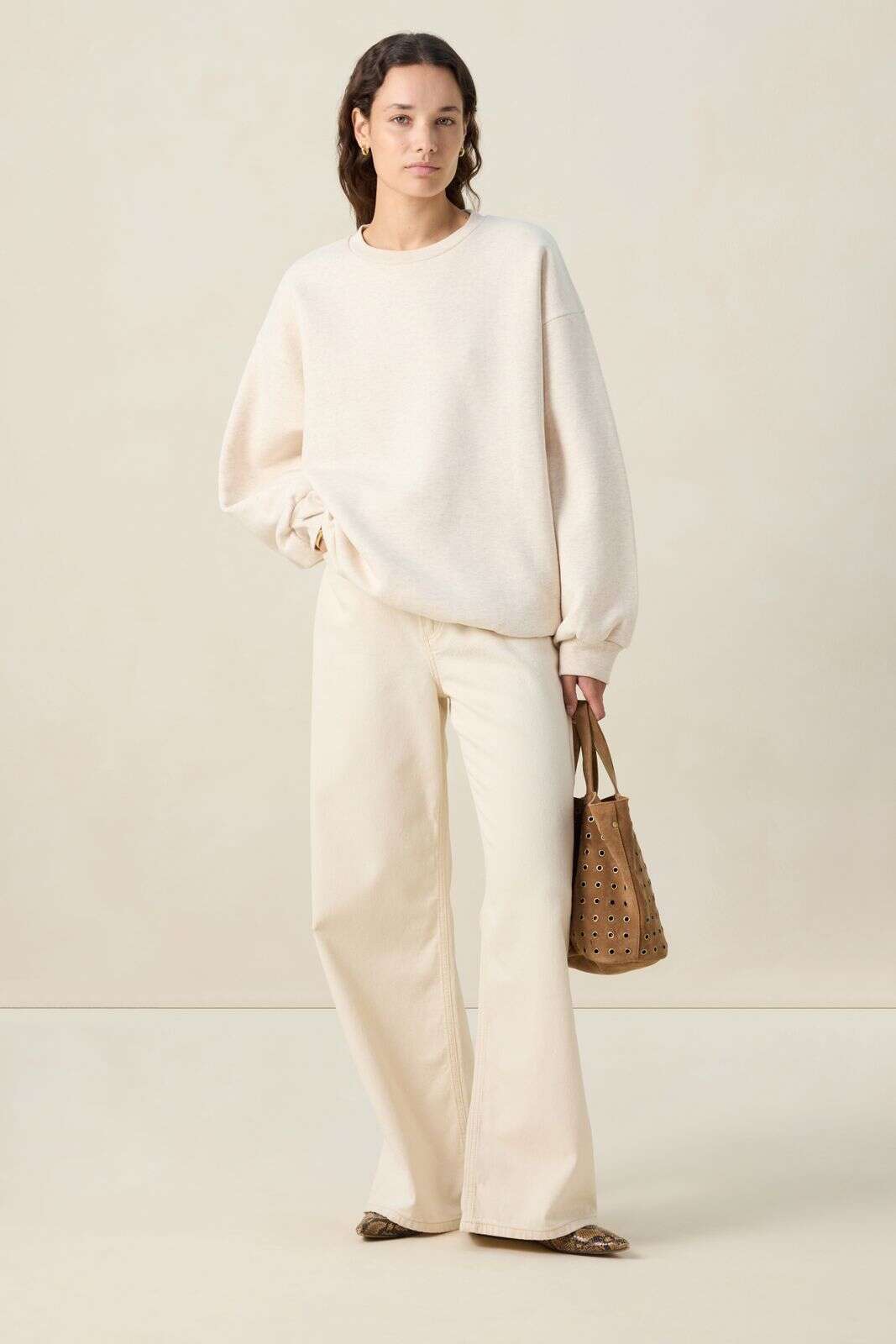 Beige oversized sweater