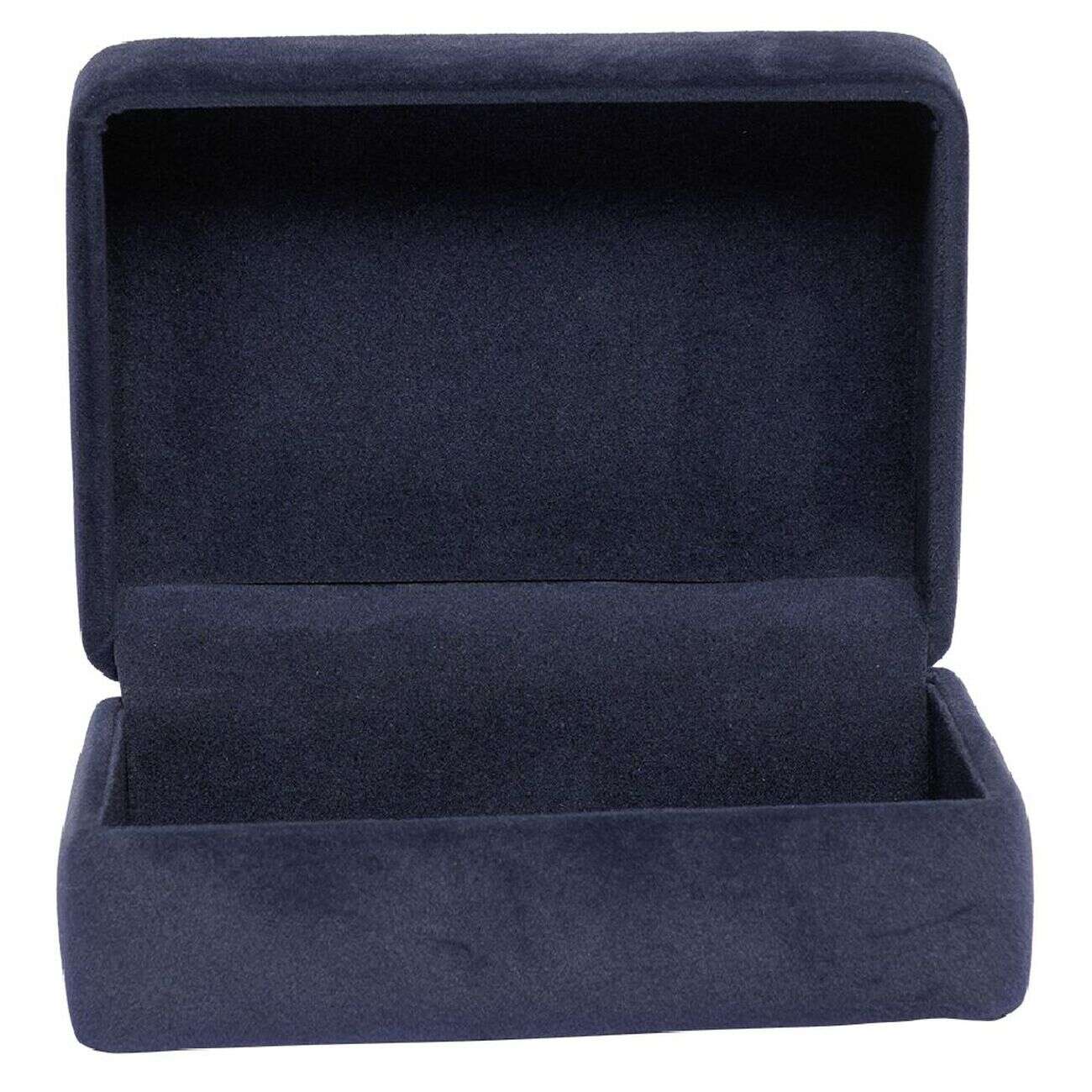 Boîte décorative en velours bleu marine
