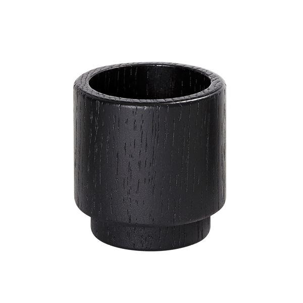 Create Me telysholder H5 cm svart eik