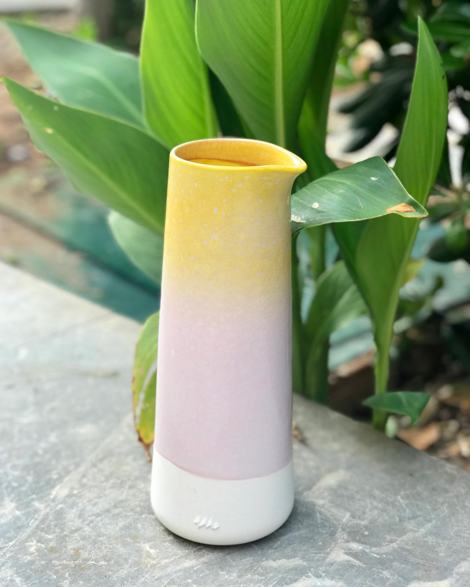 PINGUIM - CARAFE SPECKLED YELLOW PINK