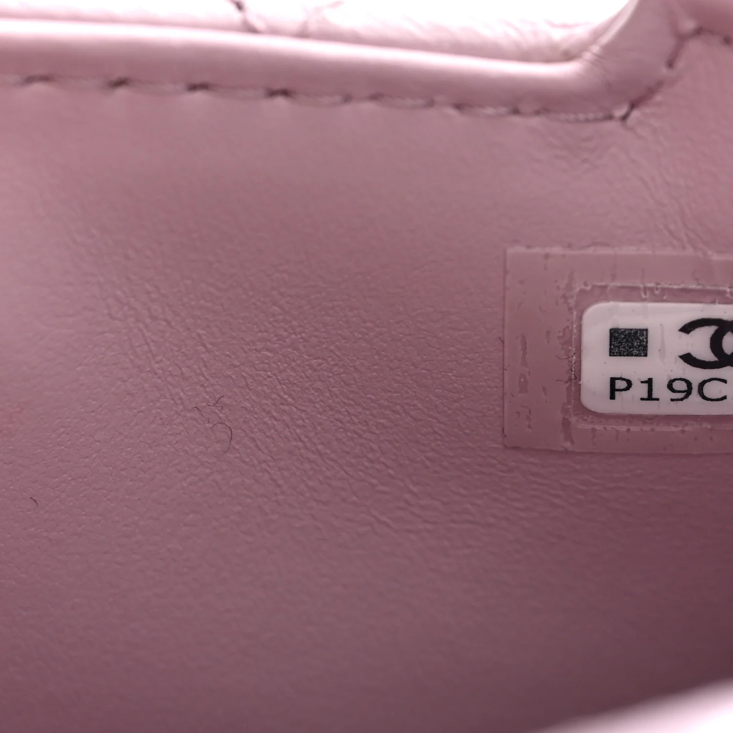 Shiny Aged Calfskin Quilted Mini Nano Kelly Shopper Light Pink