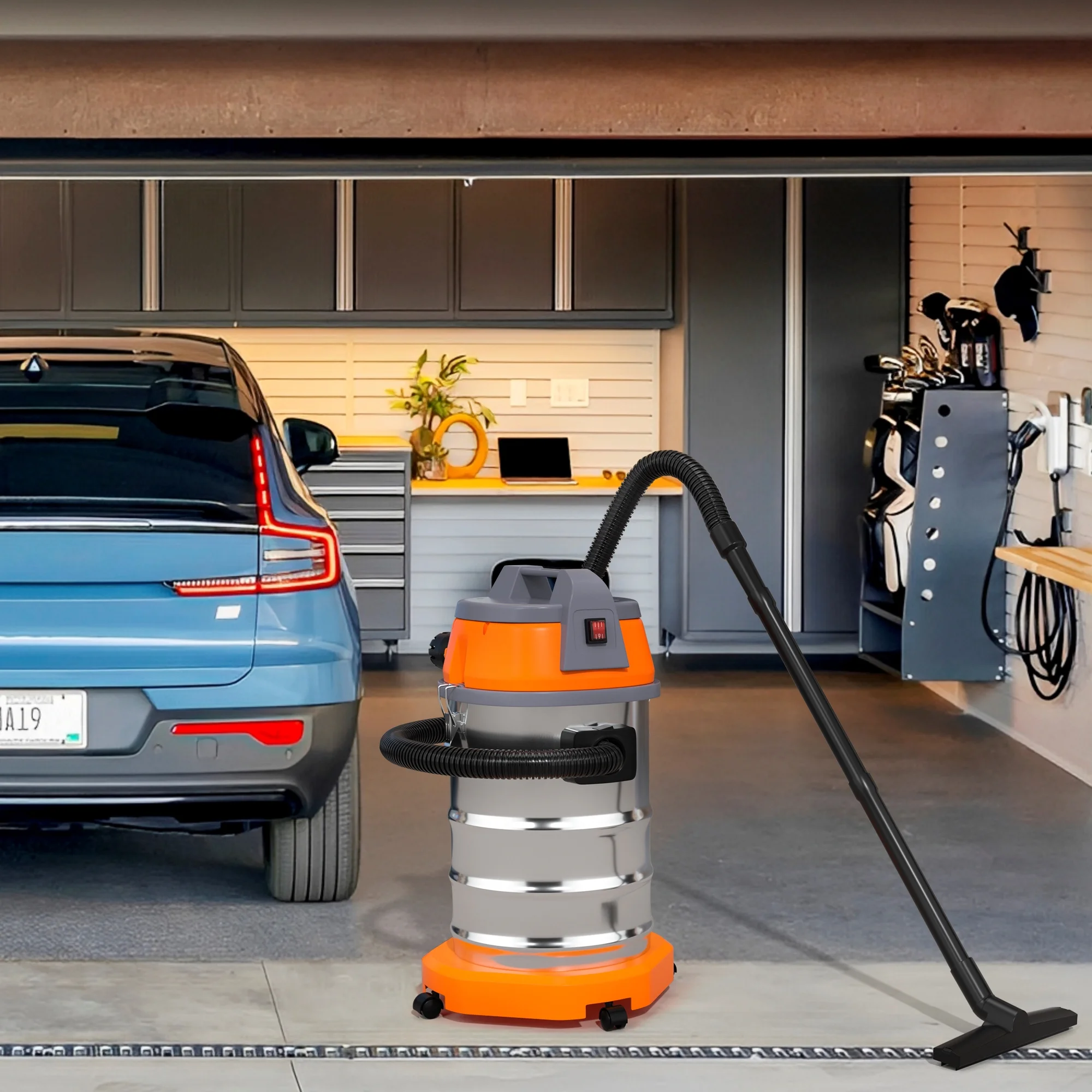 Wet Dry Vacuum Cleaner, 10 Gallon 3200w 8 Peak Stainless Steel Shop Vacuum Wet and Dry, with Filter and Attachments for House Garage Workshop Car - Image 8
