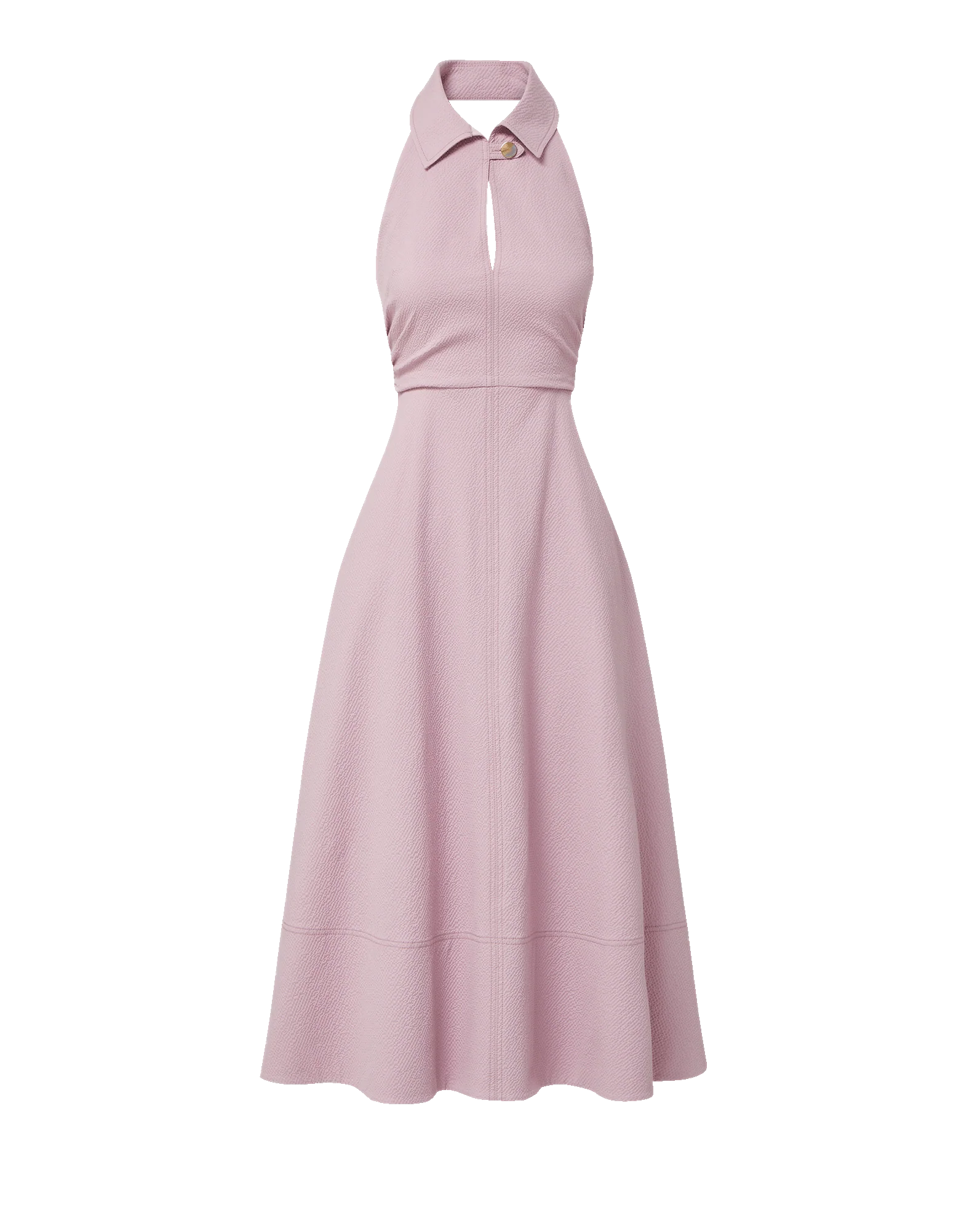 Mackey Seersucker Halter Midi Dress