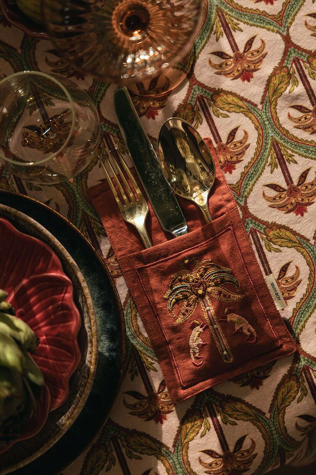 Waterglazen met leopard