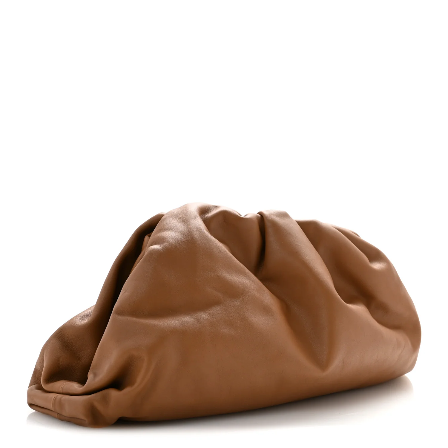 Smooth Butter Calf The Pouch Oversized Clutch Cammello