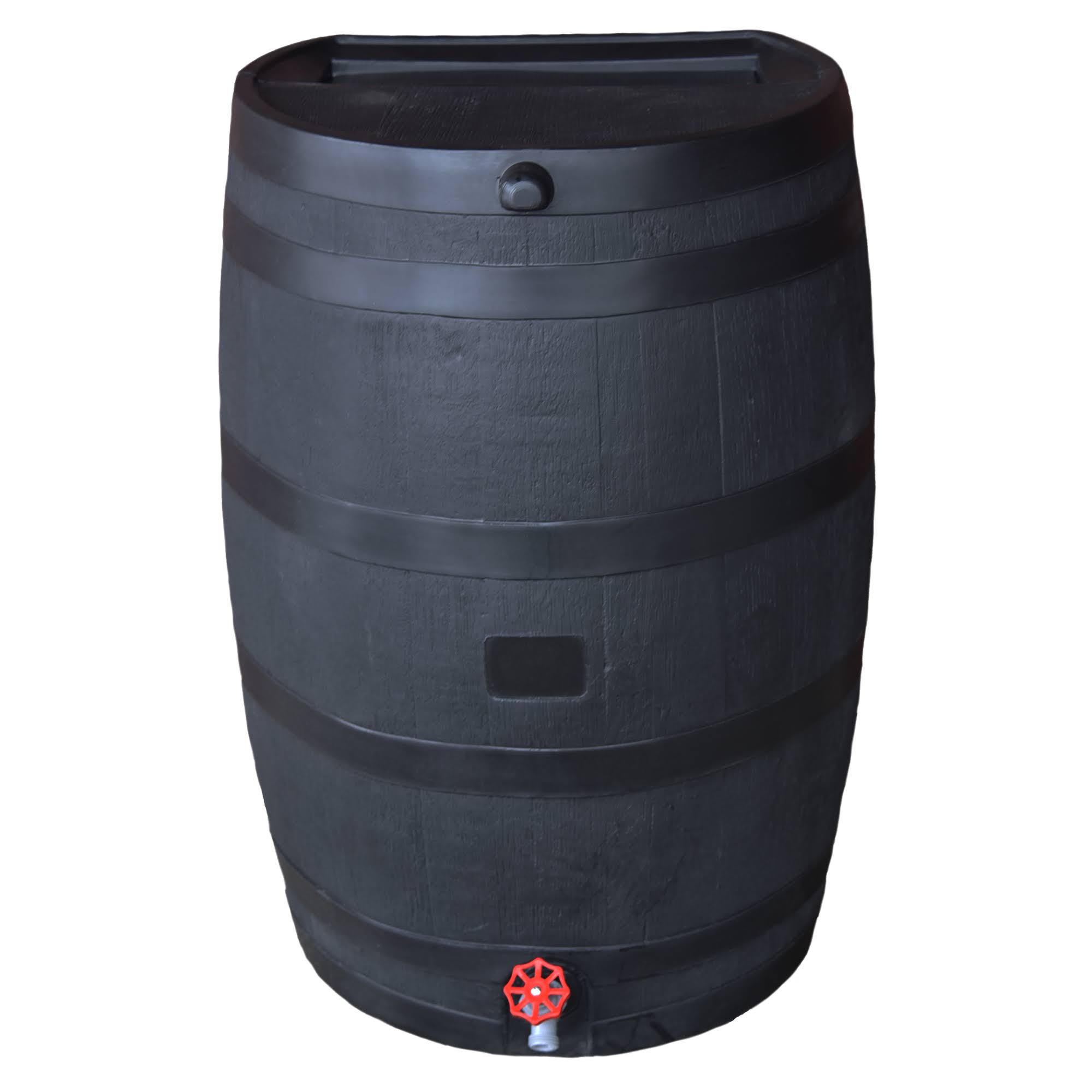 RTS Home Accents 50 gal. Eco Rain Barrel with Plastic Spigot, Black