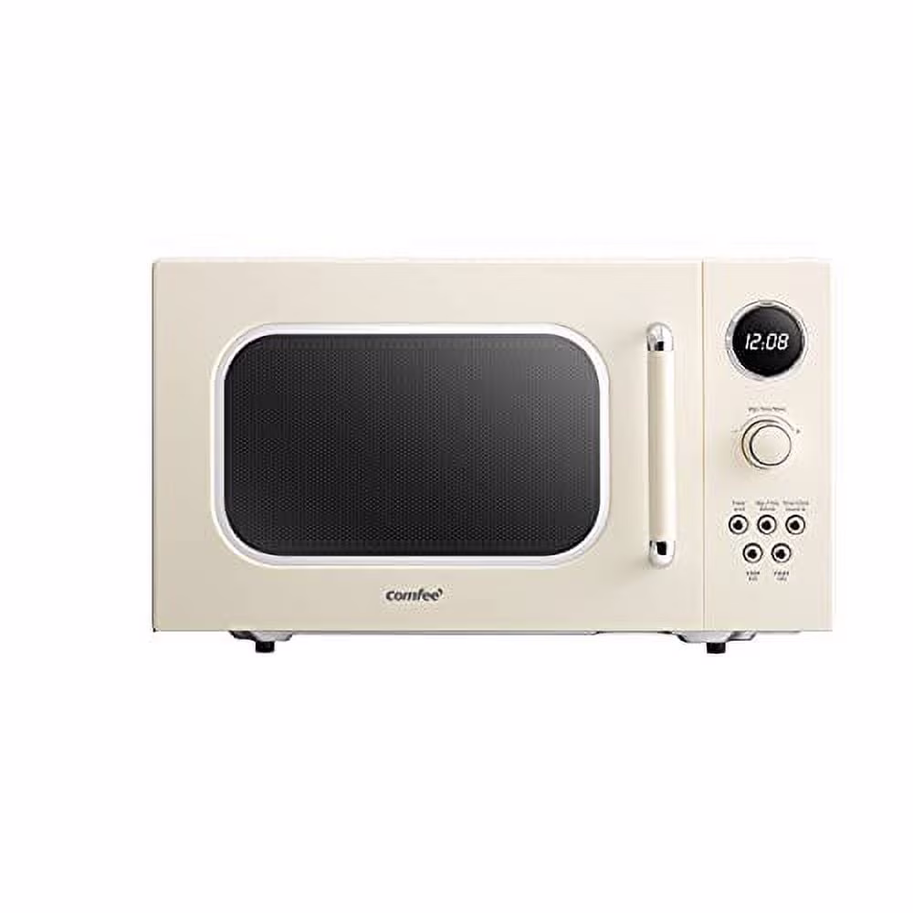 Comfee' Retro Microwave with LED Digital Display, 0.9 Cu. Ft, 900W, Apricot, CM - M092AAT