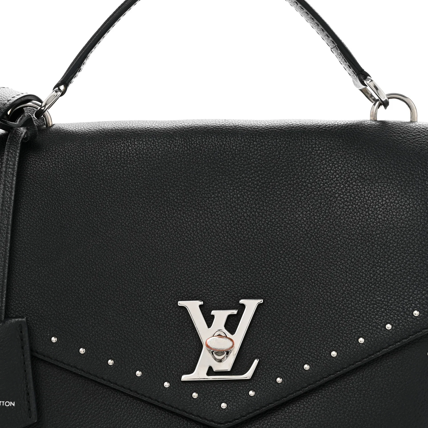 Soft Calfskin My Lockme Studs Black