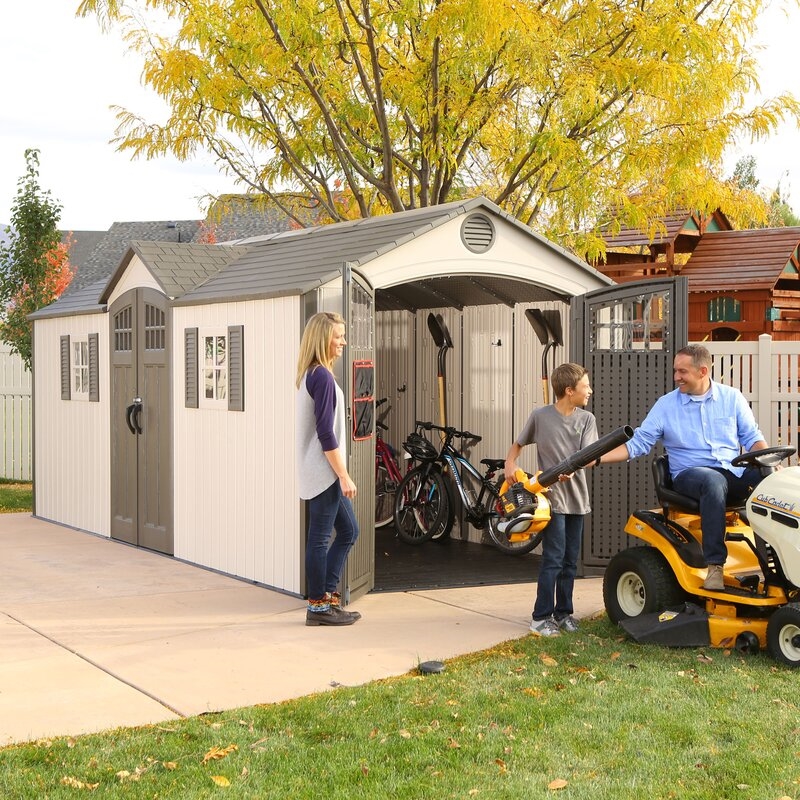 20 ft. x 8 ft. Garden Building Plastic Shed