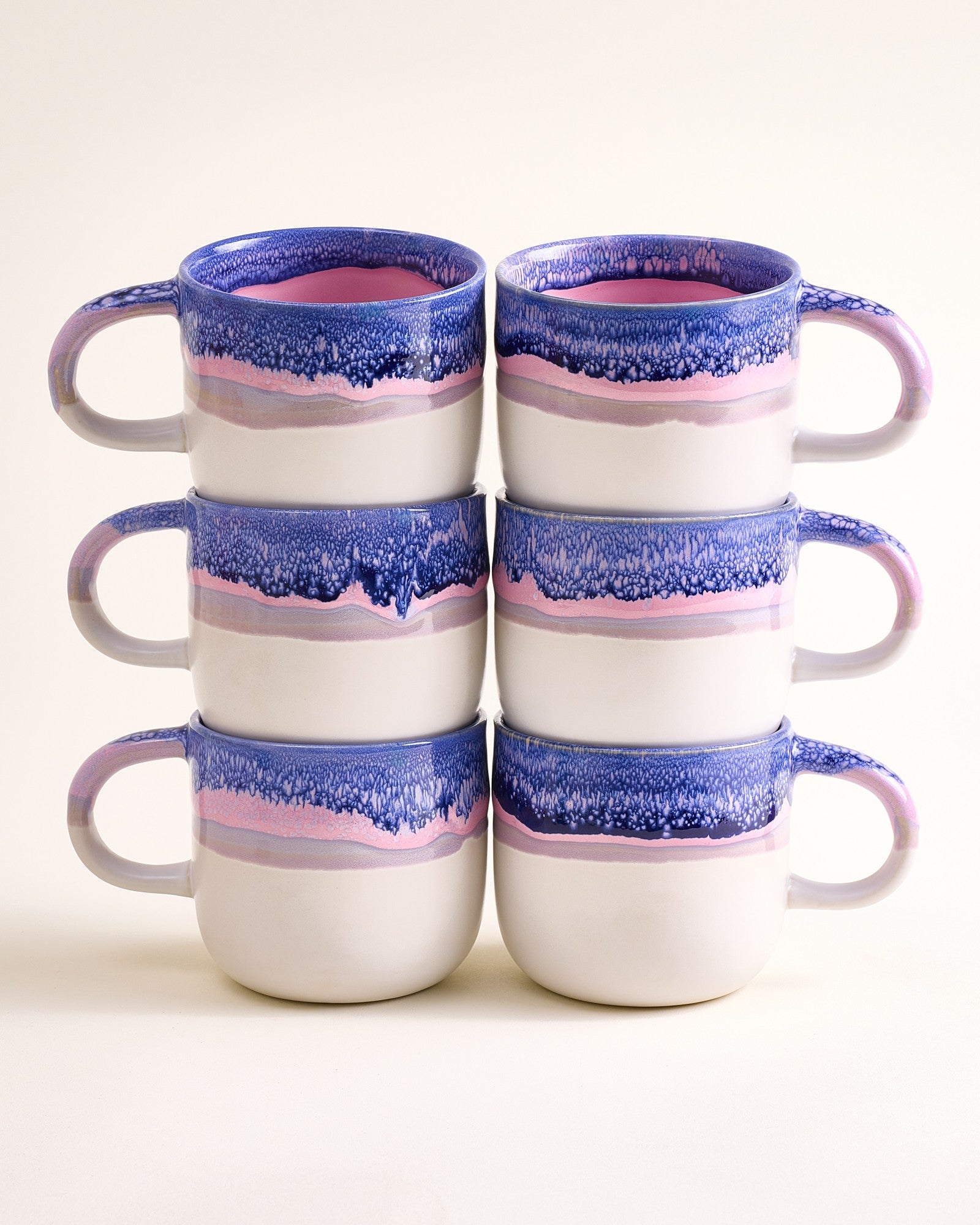 COIMBRA - LARGE MUG BLUE PURPLE SET OF 6