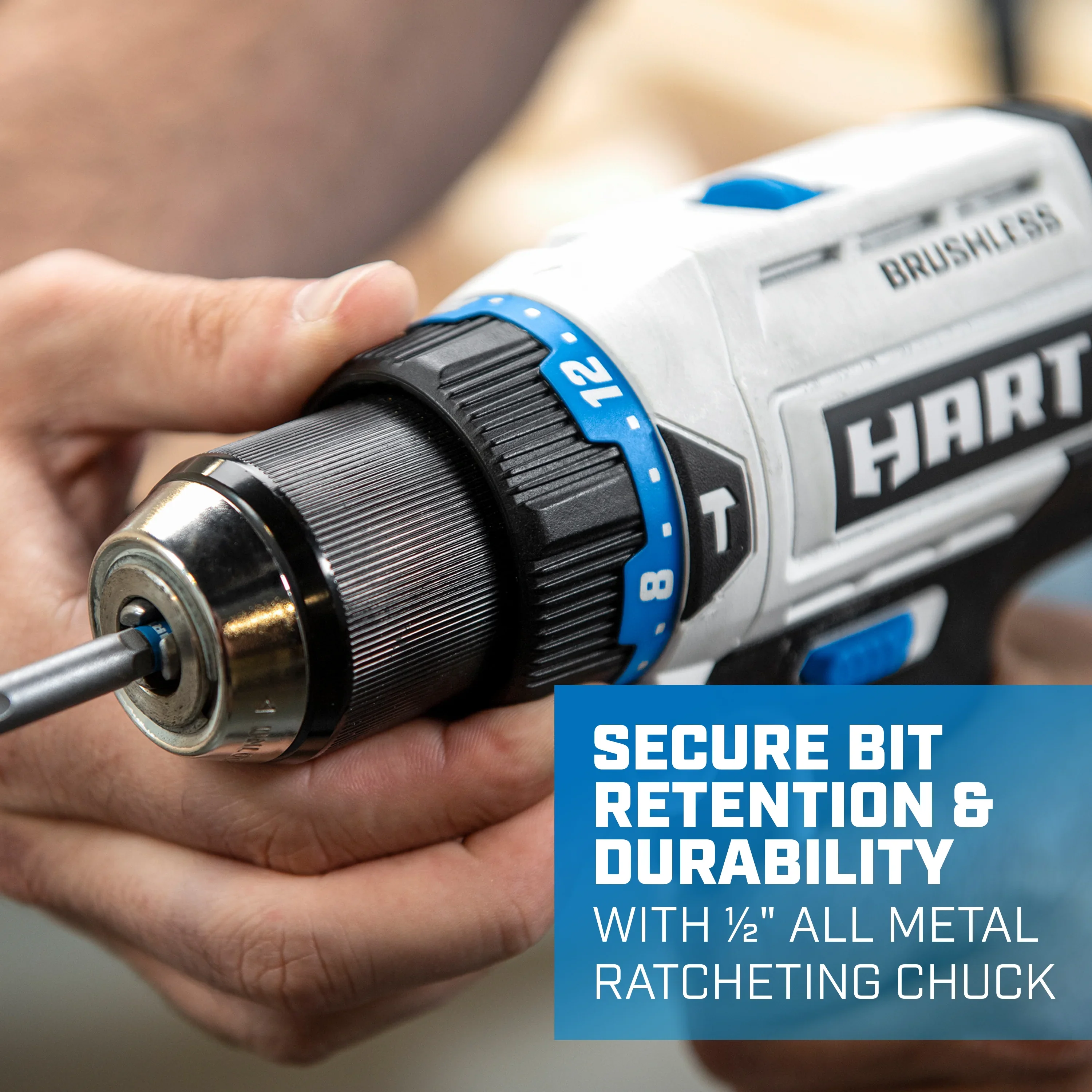 HART 20-Volt Brushless 1/2 Hammer Drill Kit