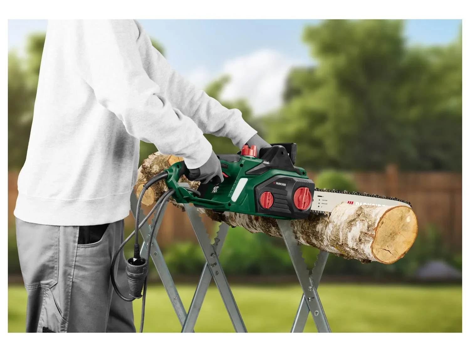 PARKSIDE Trononneuse lectrique PEKS 2200 A1, guide 46 cm, 2200 W