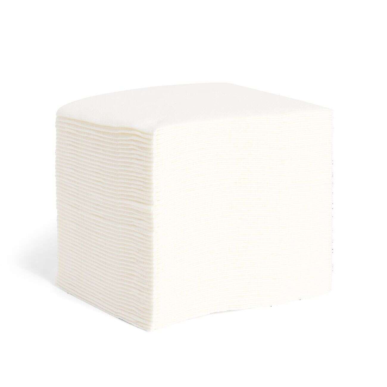 Lot de 50 serviettes cocktails blanches 20x20cm