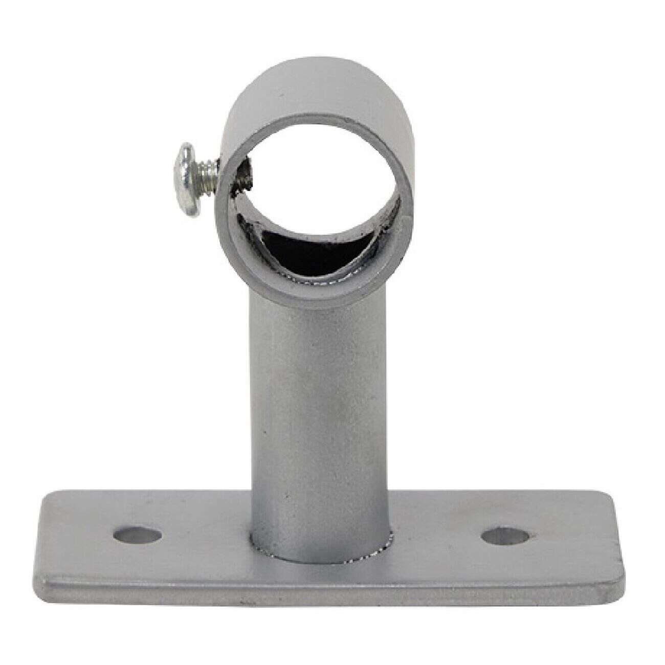 Support court métal gris pour tringle à rideau Ø1,6xL7cm