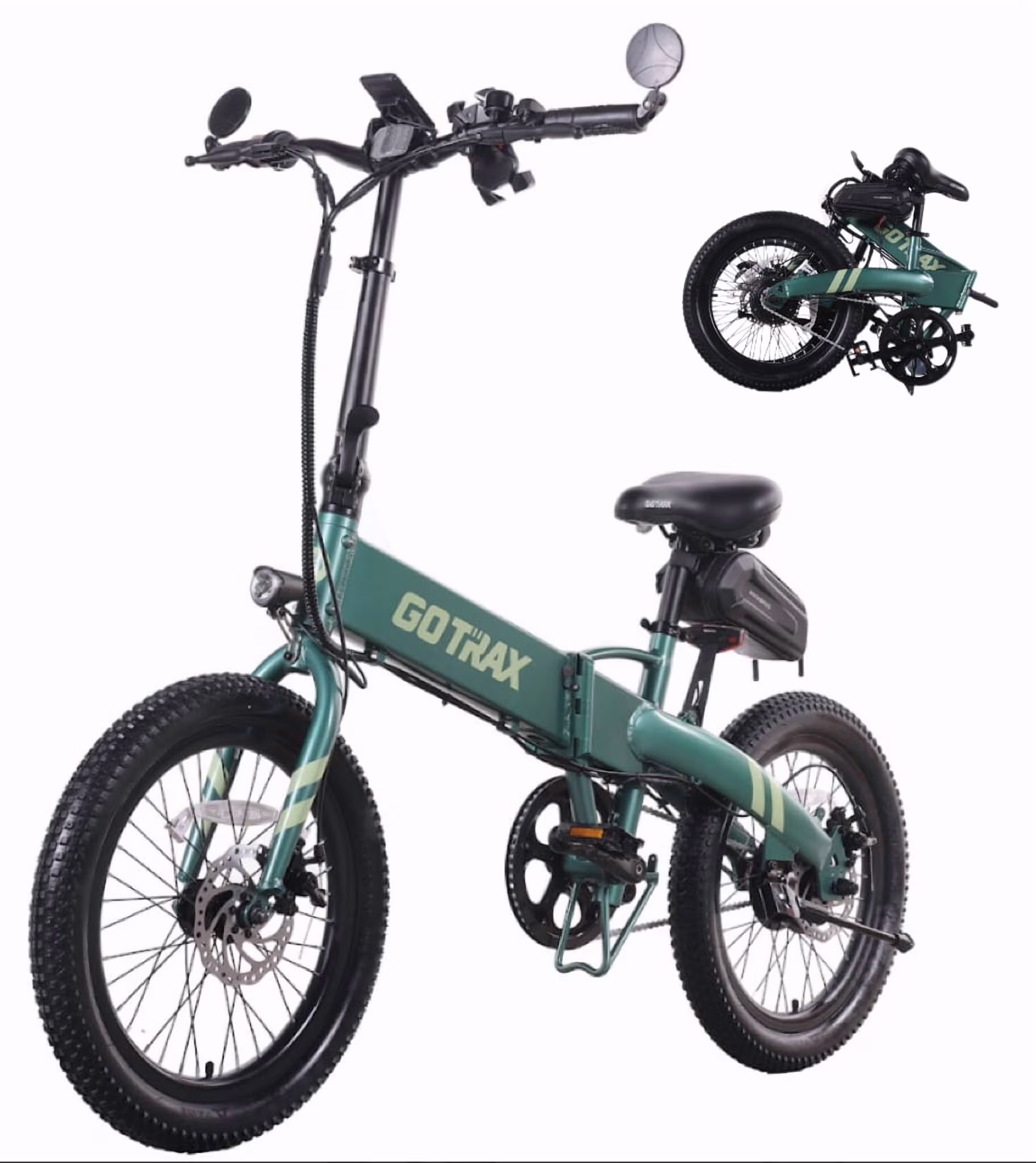 F1V2 20" Adult Folding Electric Bike, 50 Mile Long Range, 48V 10.4Ah Battery, 20MPH Speed, Compact Portable, Black(BLACK) - Image 5