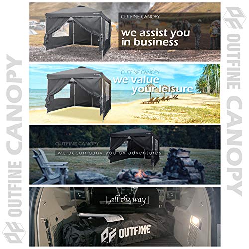 10'x10' Pop Up Commercial Instant Gazebo Tent. Fully Waterproof. Outdoor Party Canopies with 4 Removable Sidewalls