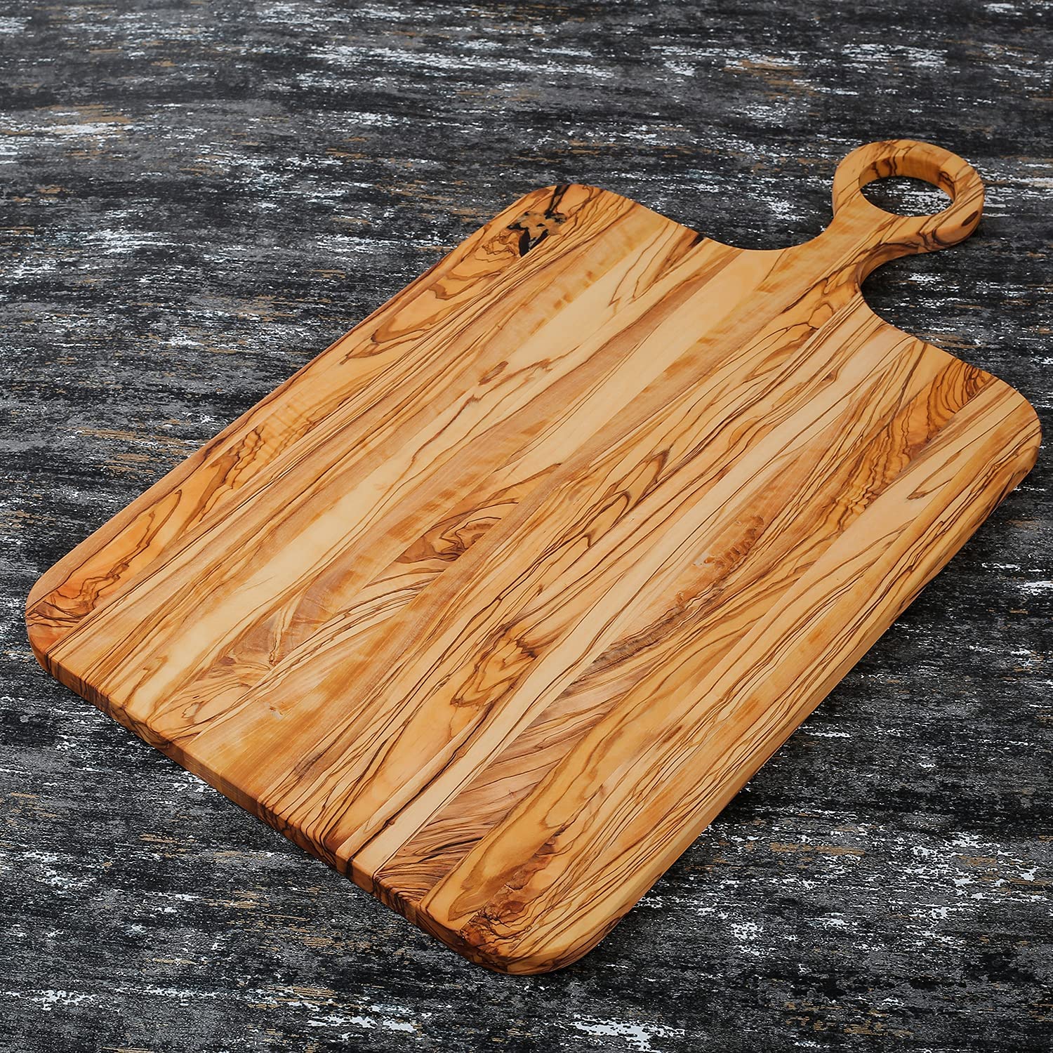 Olive Wood Cutting Board 21 Inches Large Breakfast Meat Serving Board