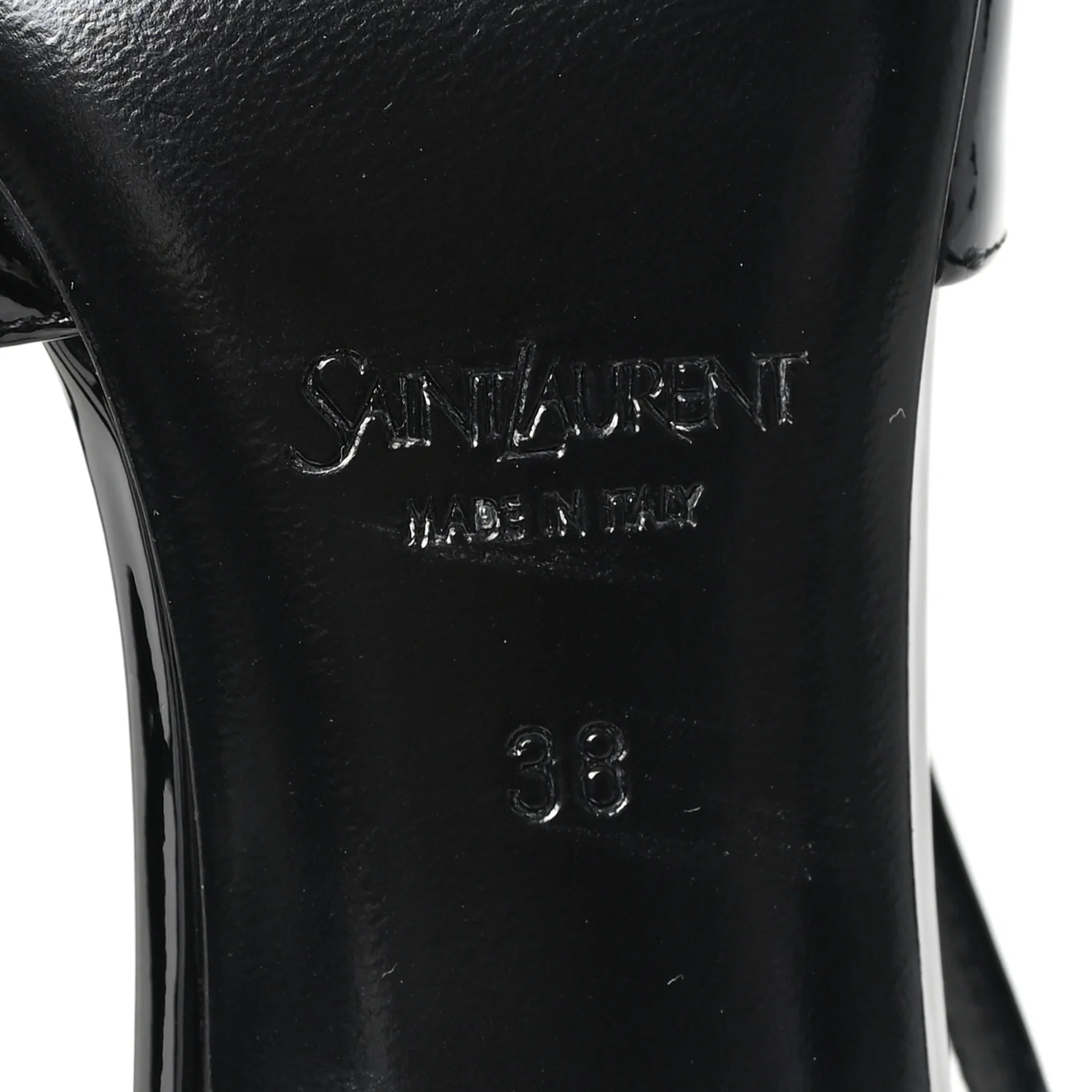 Patent Calfskin Jacqueline 75 Slingback Pumps 38 Black