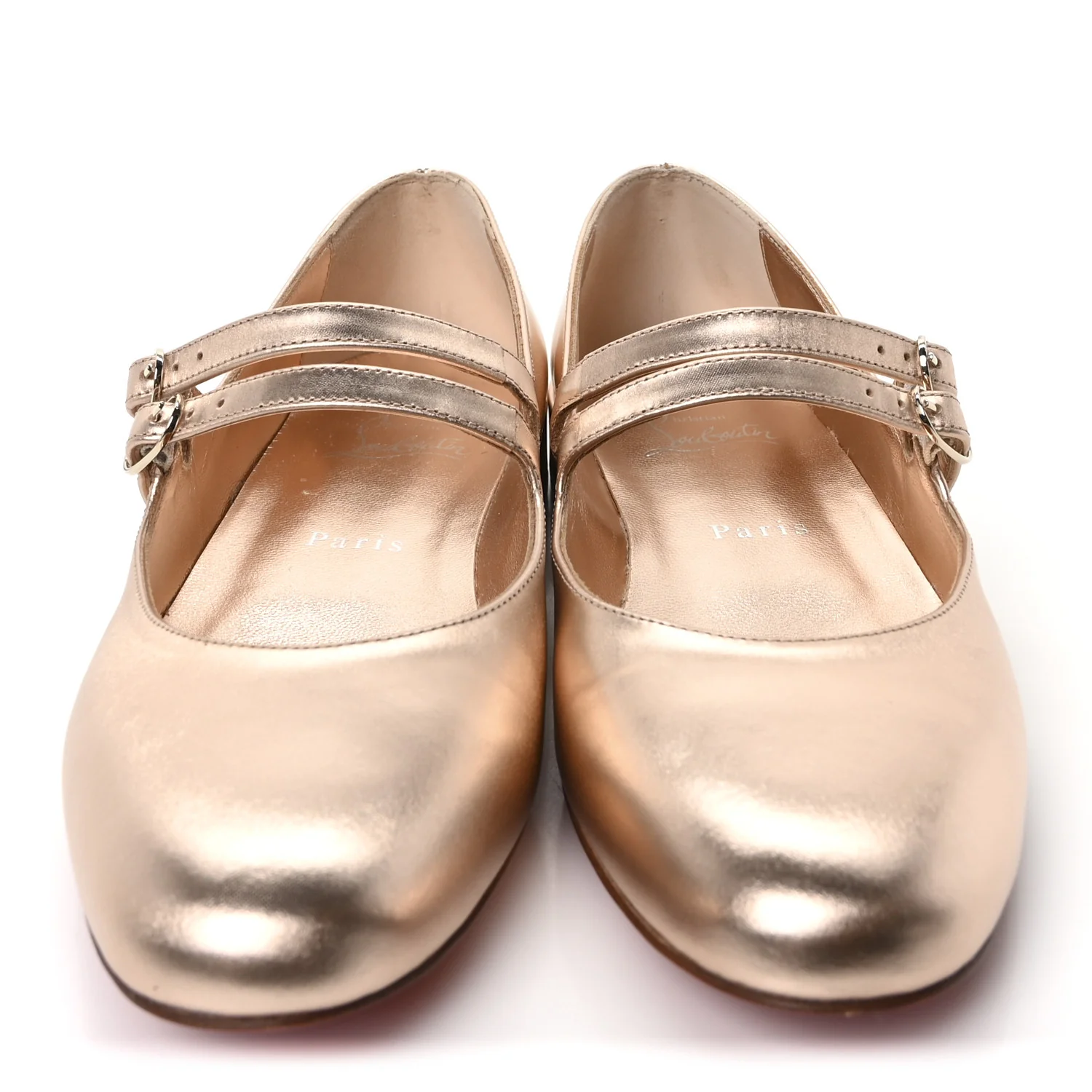 Calf Laminato Satin Sweet Jane Flats 37 Leche