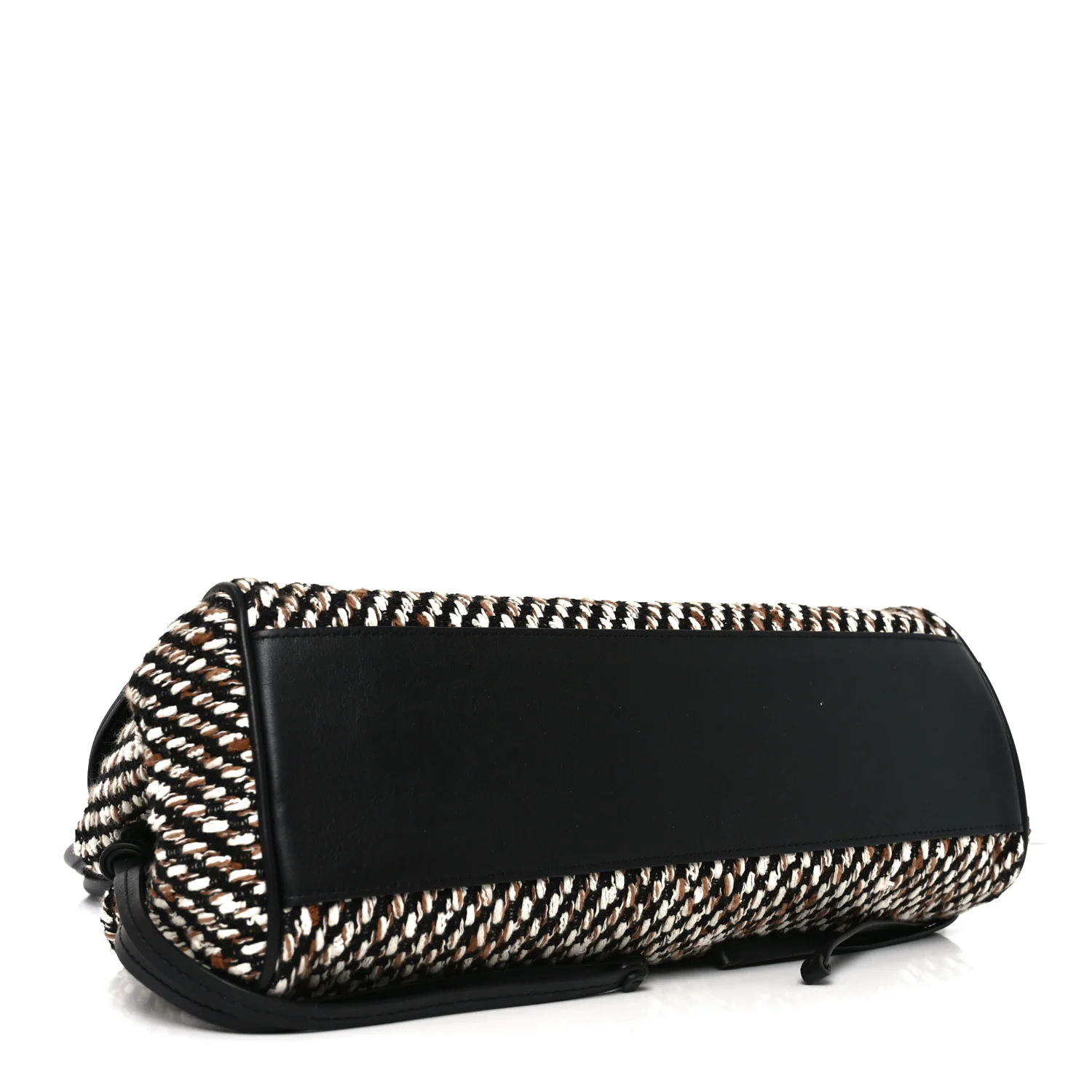 Tweed Calfskin Urban Essentials Small Shopping Bag Black Multicolor