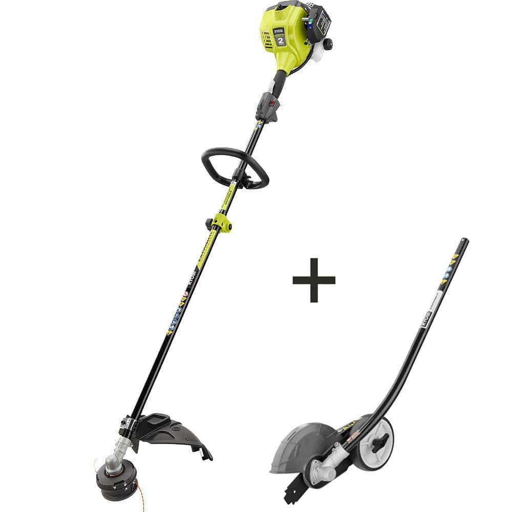 Ryobi Straight Shaft String Trimmer 2-Cycle 25cc Gas Full Crank Edger Attachment