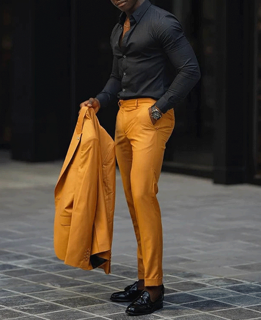 Ensemble 2 pièces : blazer décontracté à col à revers et pantalon crayon