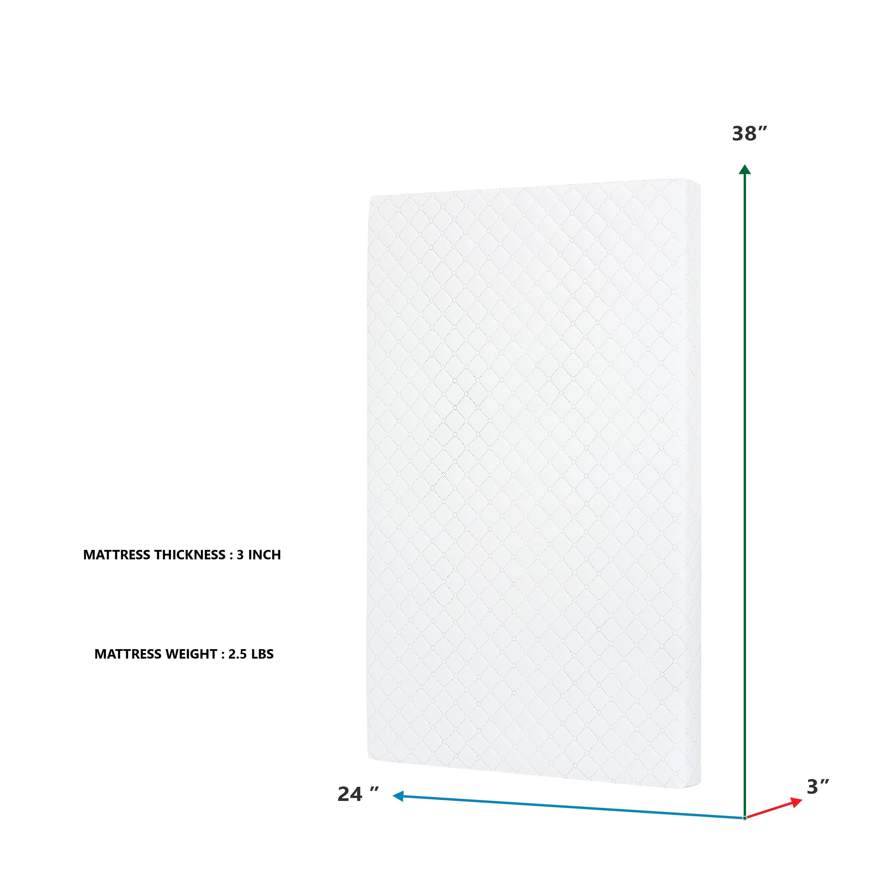 on Me, Sunset 3" Extra Firm Fiber Portable Crib Mattress - Image 8