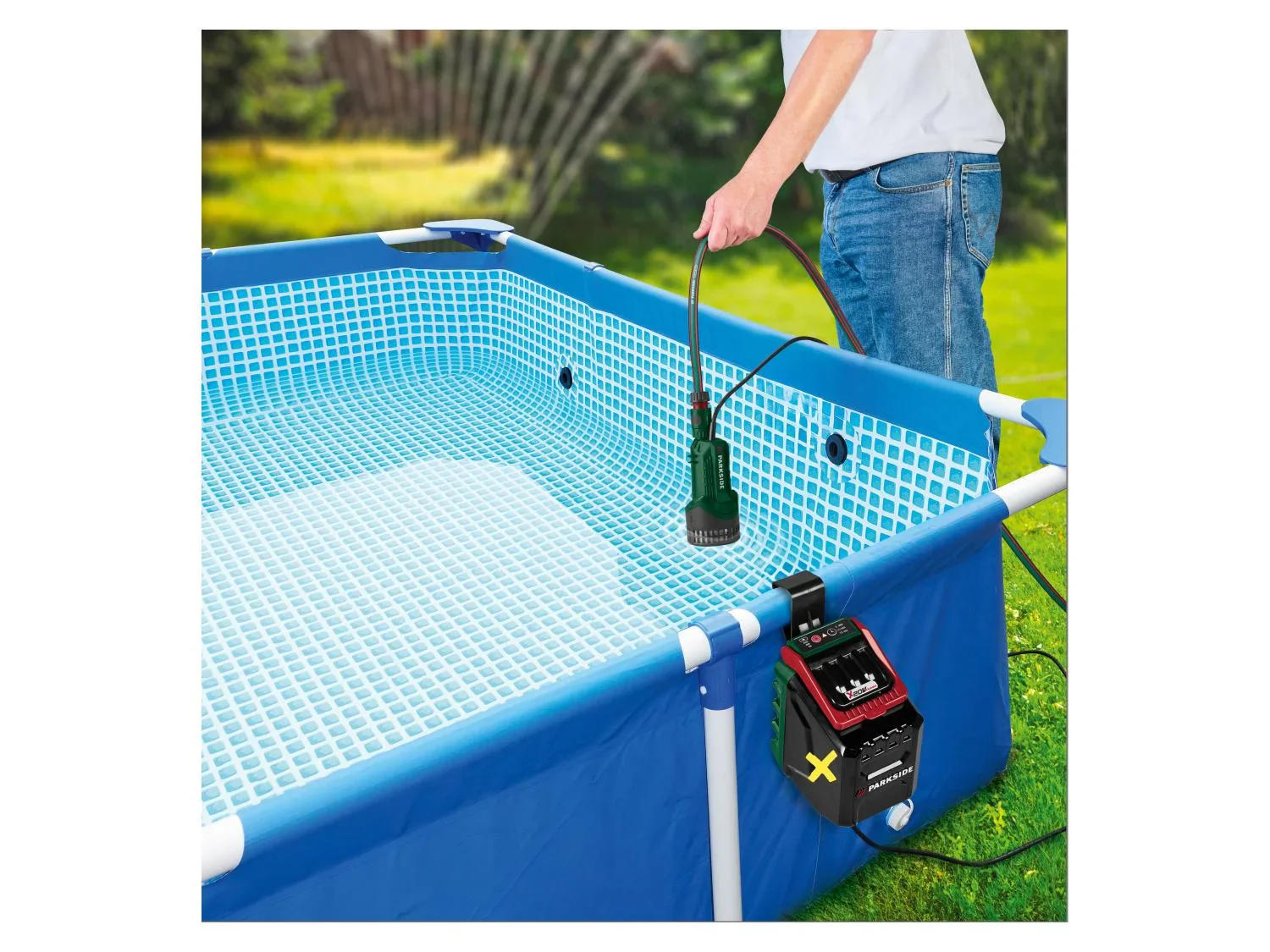 PARKSIDE Pompe pour collecteur deau de pluie sans fil PRPA 20-Li B3, 20 V