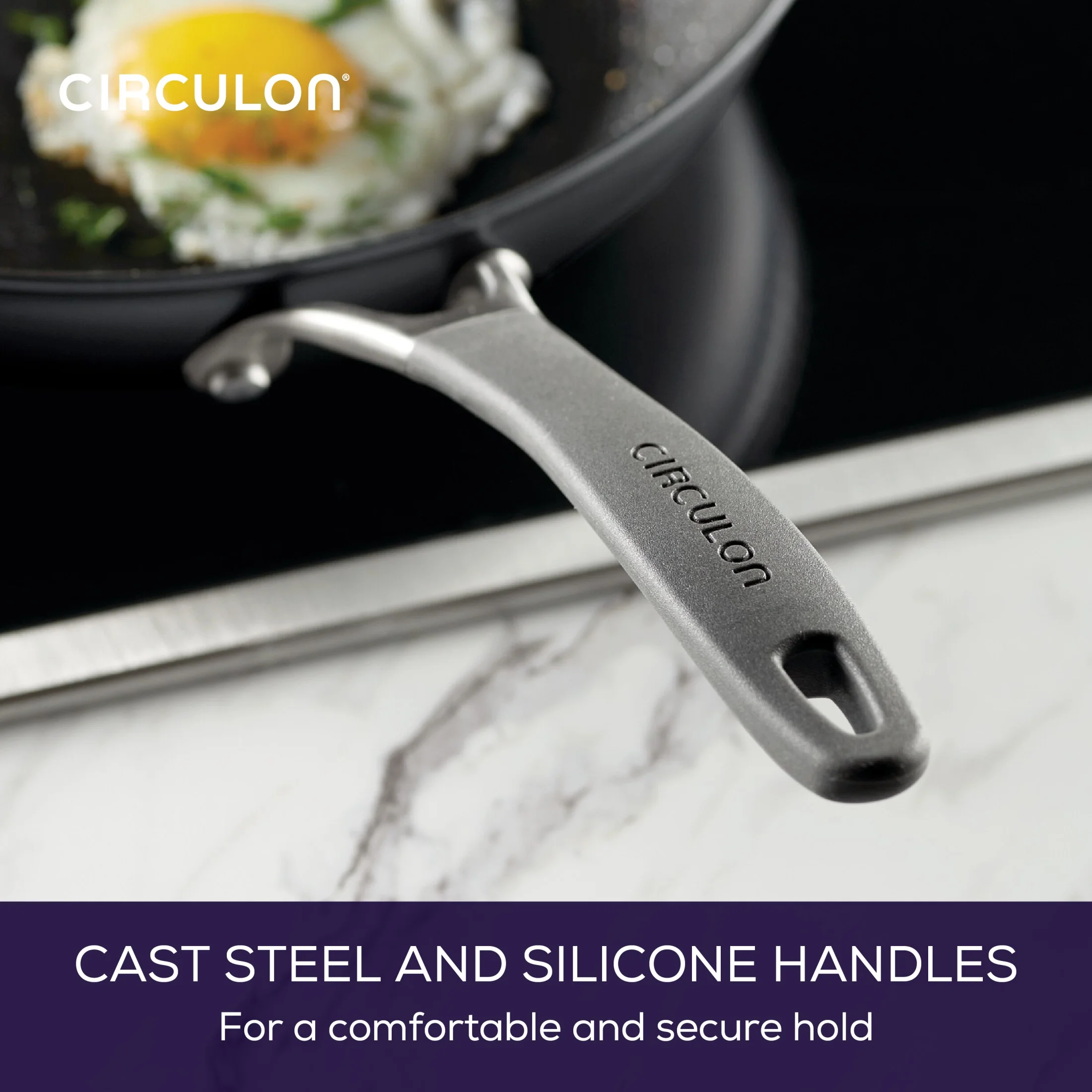 Circulon A1 Scratch Defense 10 Piece Nonstick Aluminum Pot and Pan Set, Cast Stainless Steel