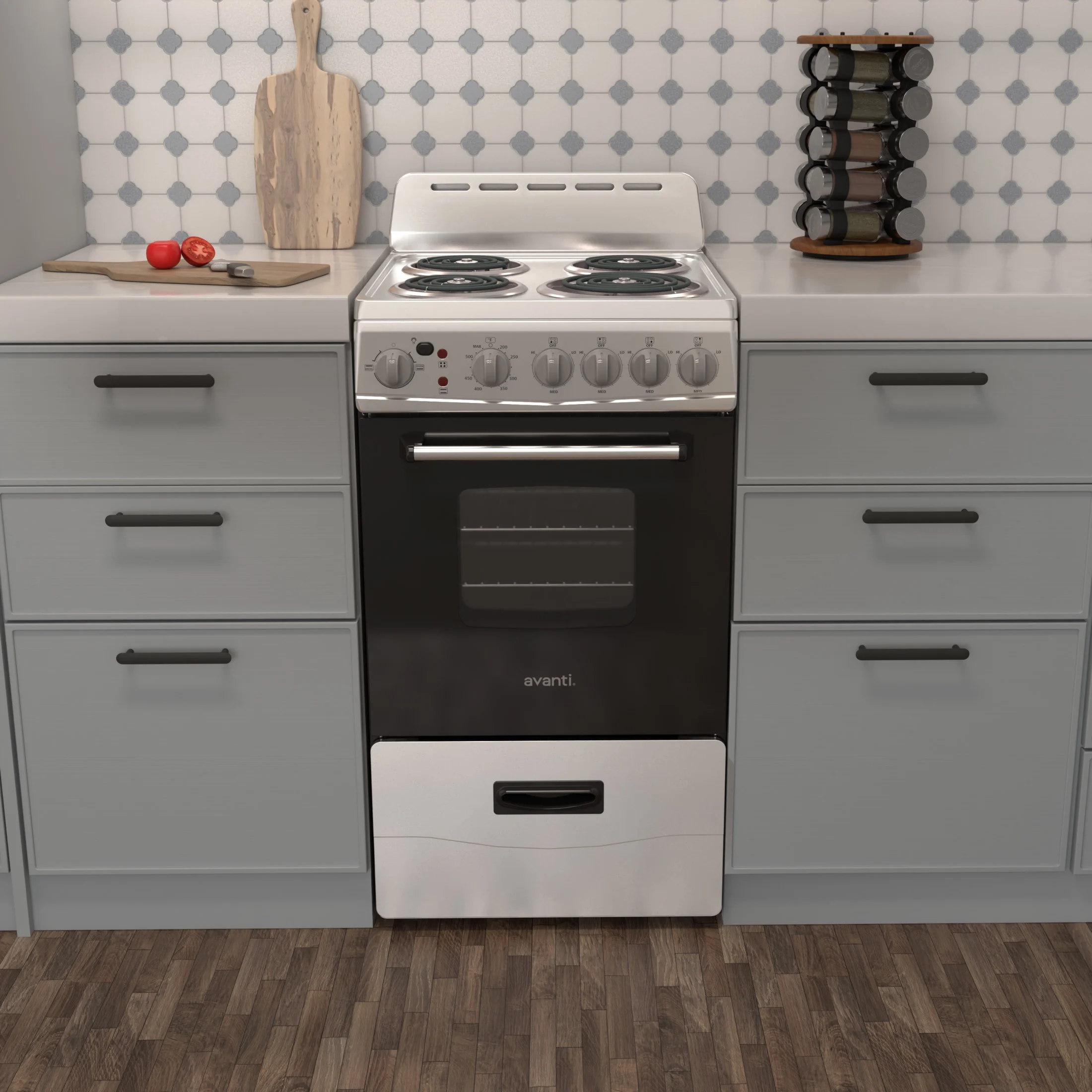 20" Electric Range Oven with Framed Glass Door, in Stainless Steel (ERU200P3S)(2 1 cu ft /White) Image 5