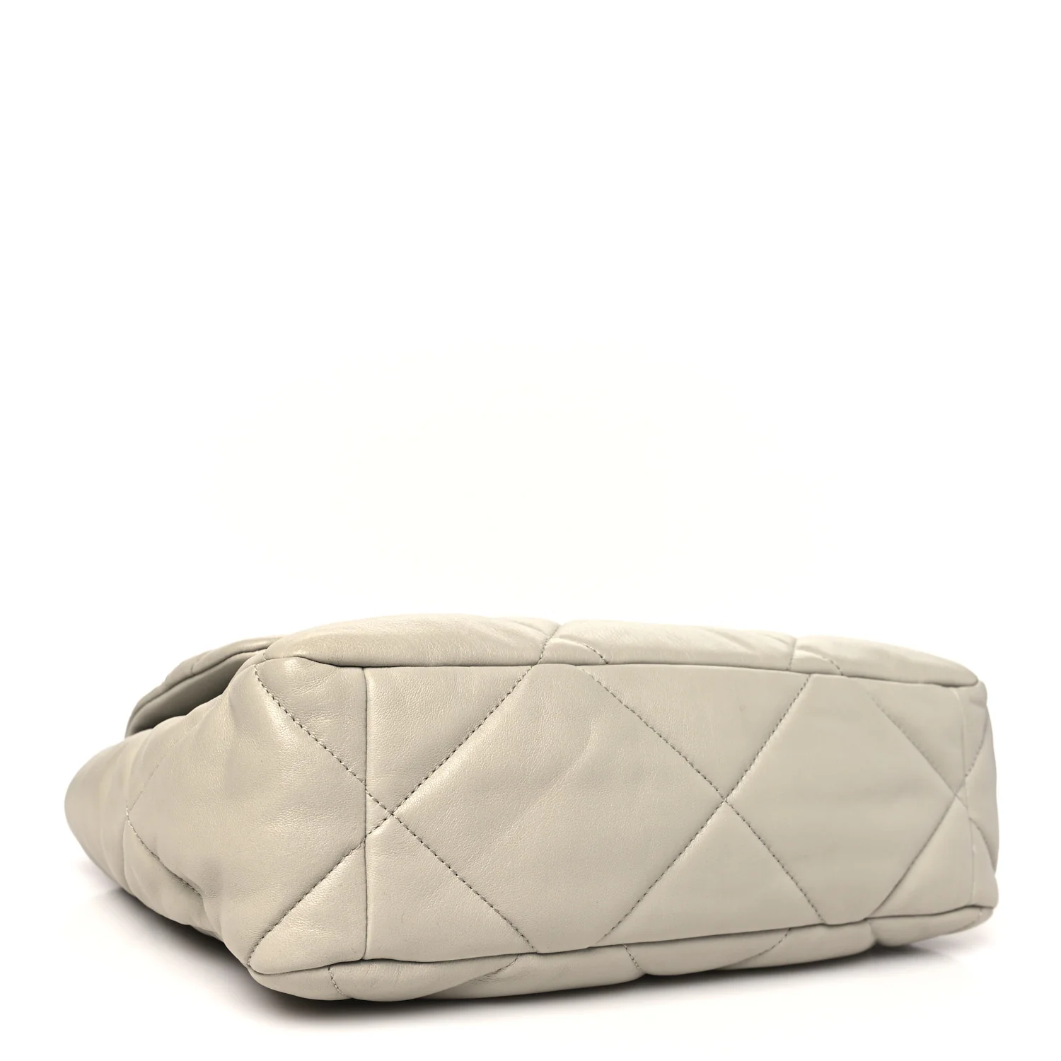 Lambskin Quilted Large Chanel 19 Flap Grey