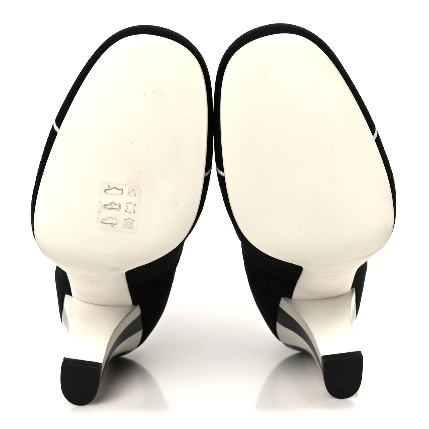 Stretch Fabric Openwork Rockoko 105mm Sock Boots  40 Black White