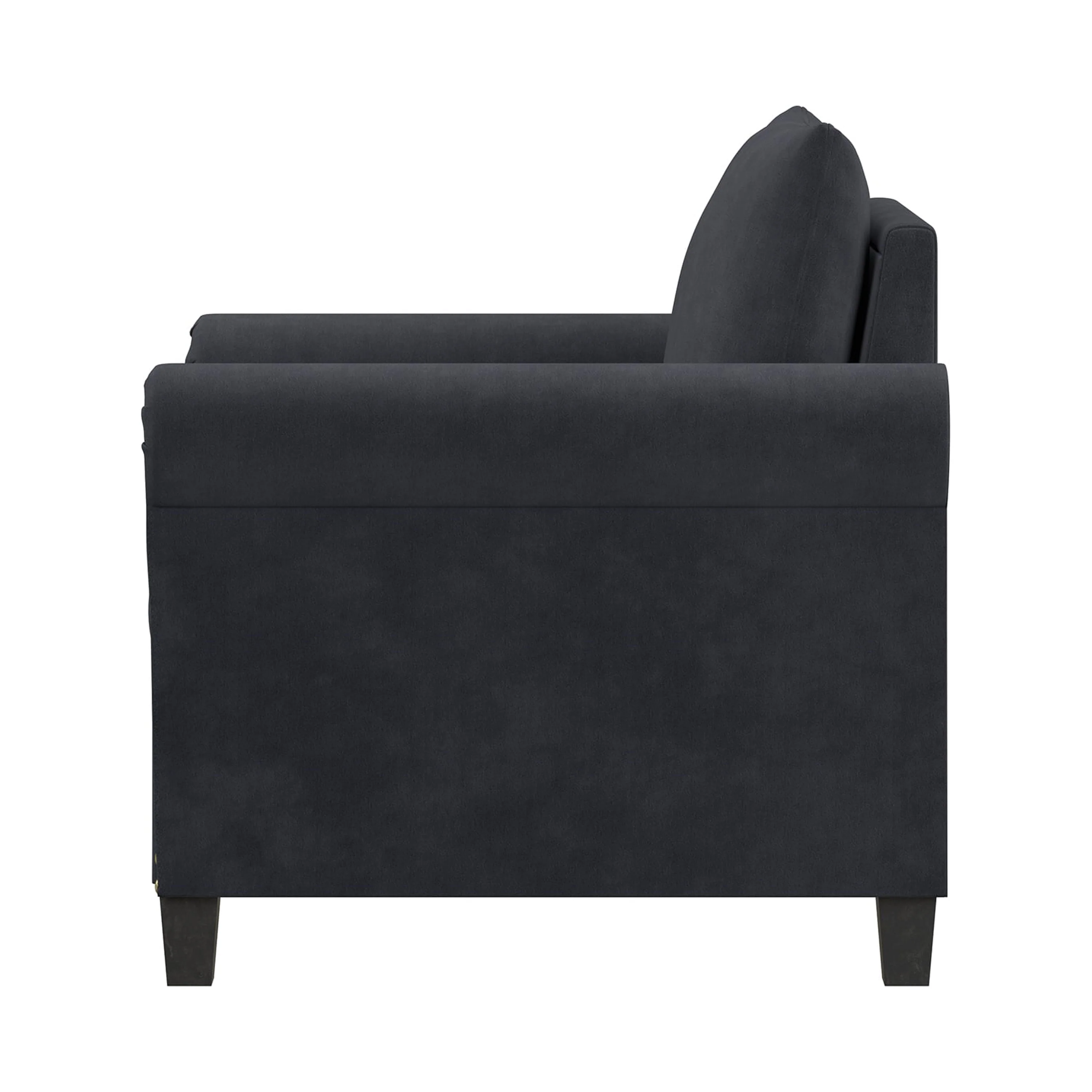 Fallon Armchair with Nail Head Trim, Gray Fabric Image 10
